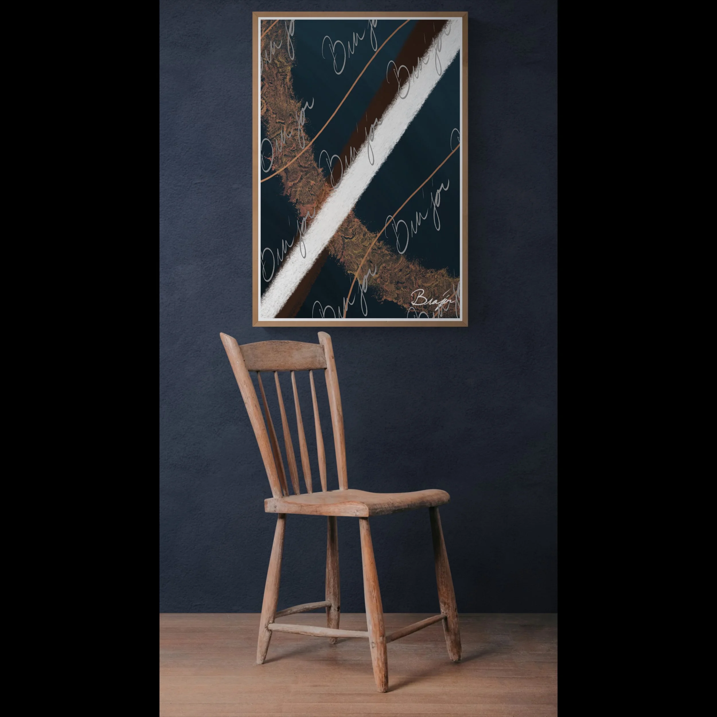 Framed Artwork - Title: Down