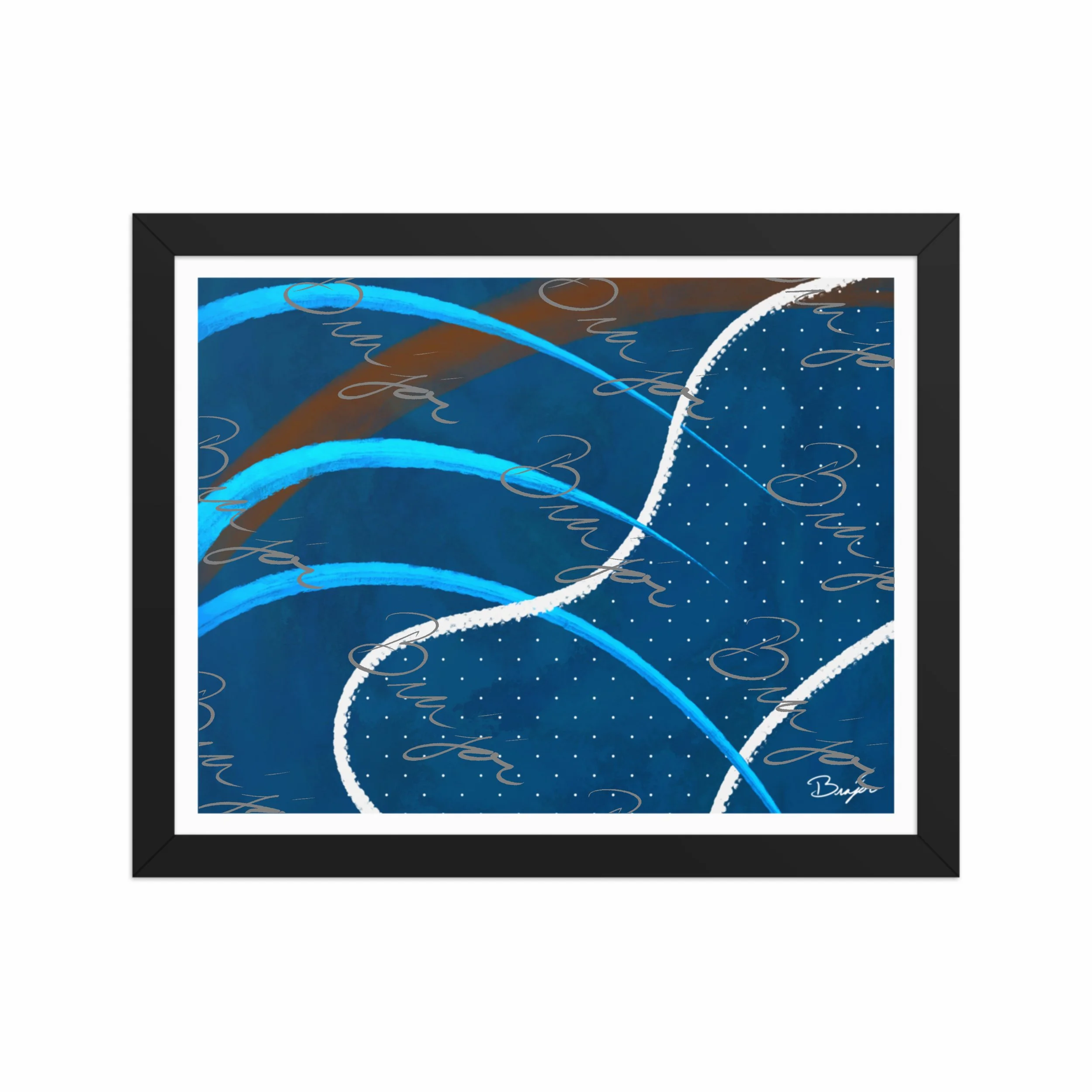 Framed Artwork - Title: Surface