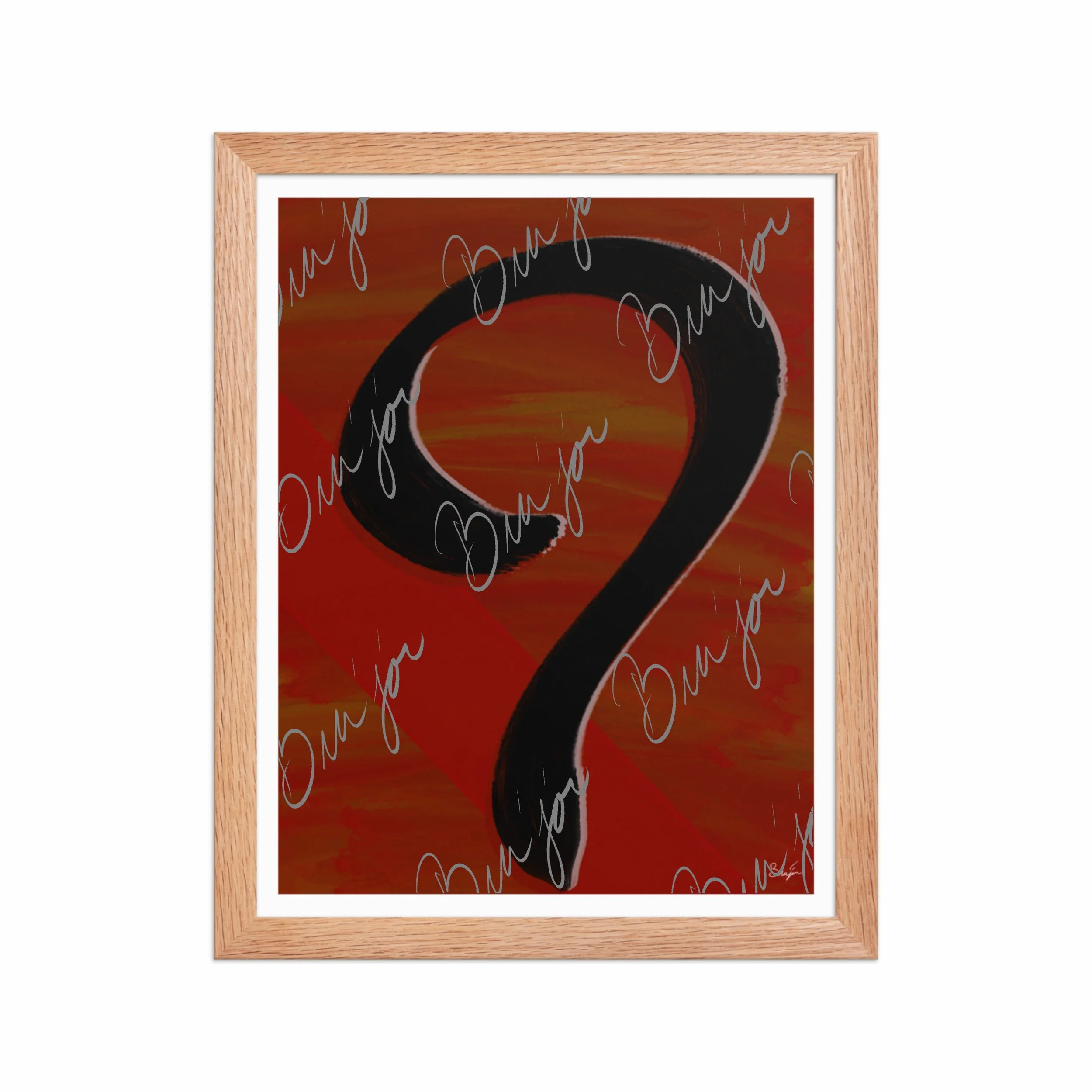 Framed Artwork - Title: Unanswered