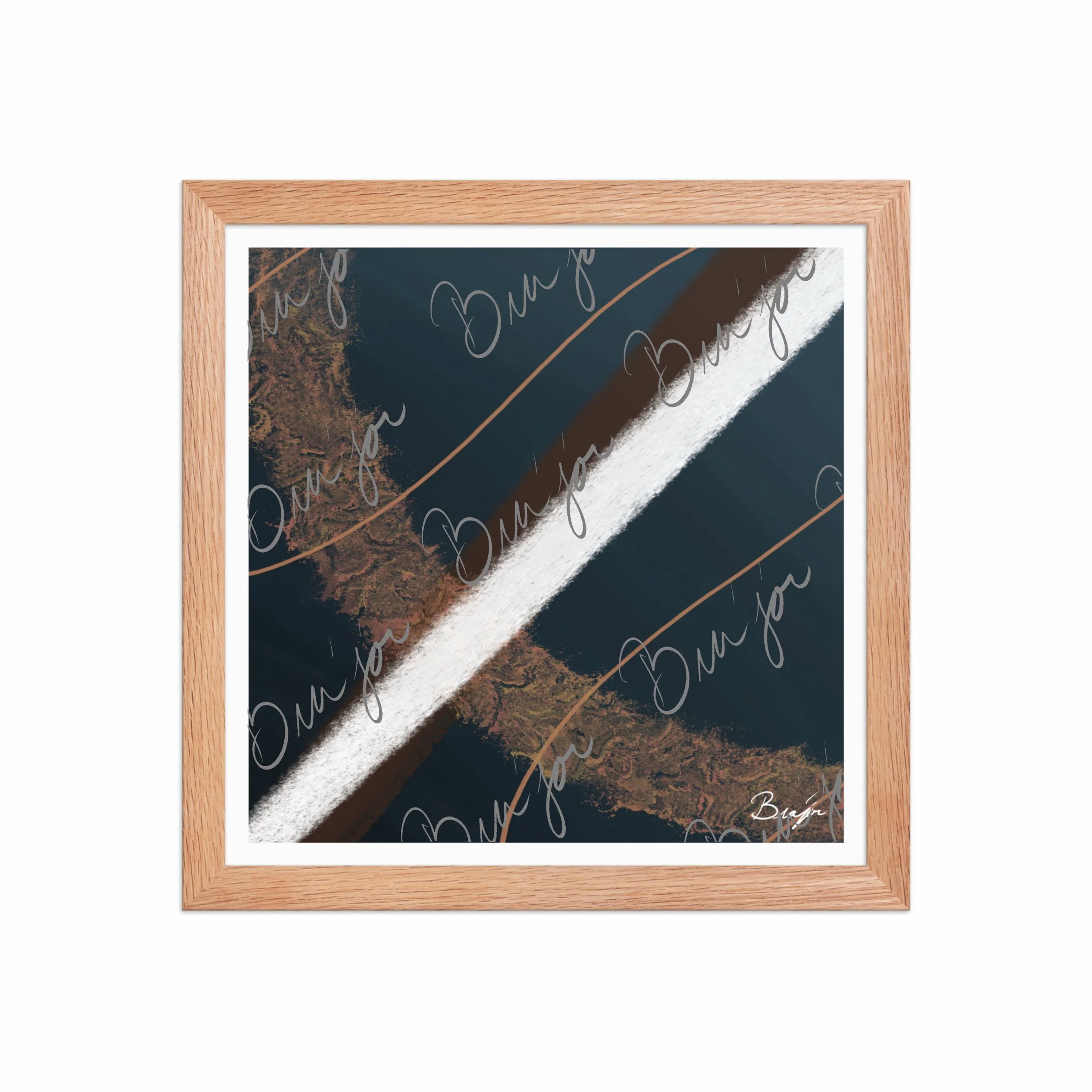 Framed Artwork - Title: Down