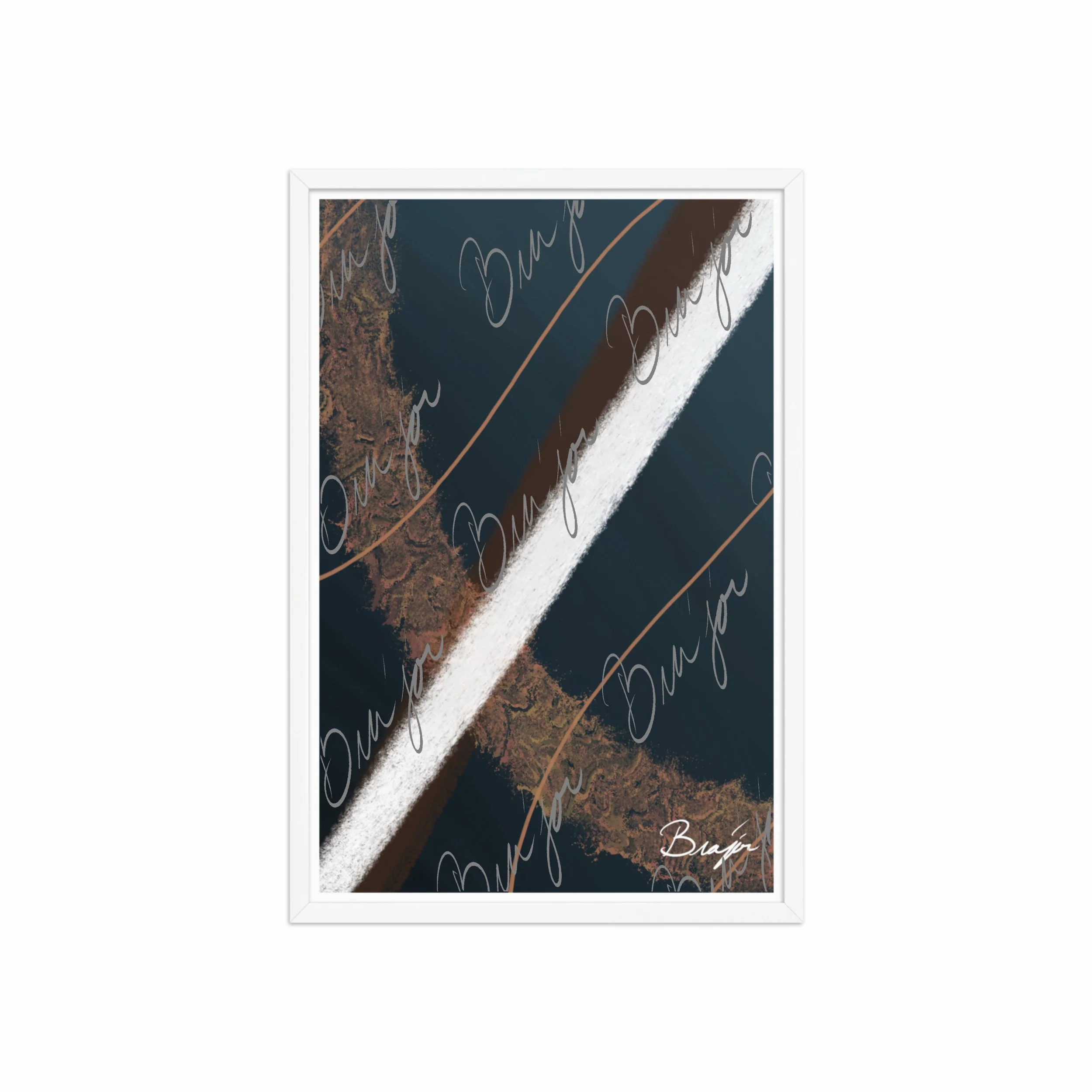 Framed Artwork - Title: Down