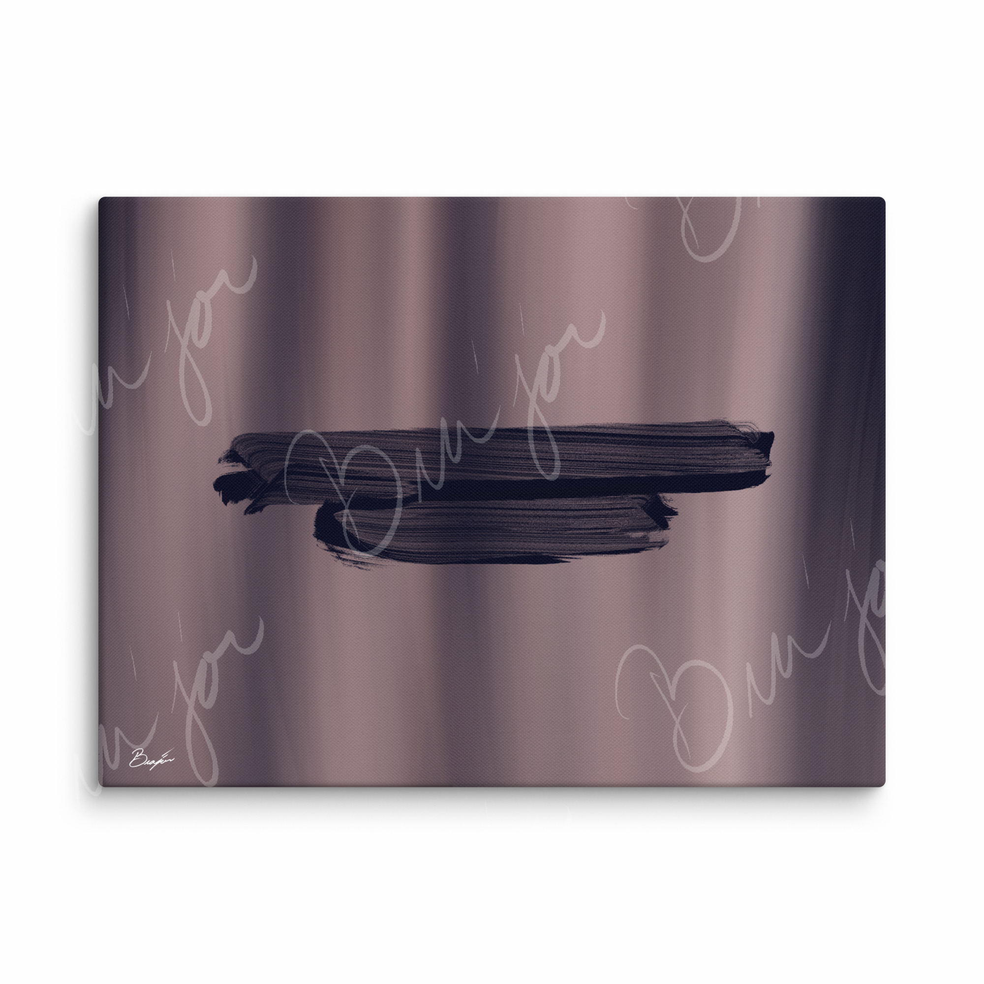 30x40 XL Canvas Abstract artwork titled Rest designed by the digital abstract artist Bra'jor. Artwork includes the colors Black, Gray, violet, and Mauve