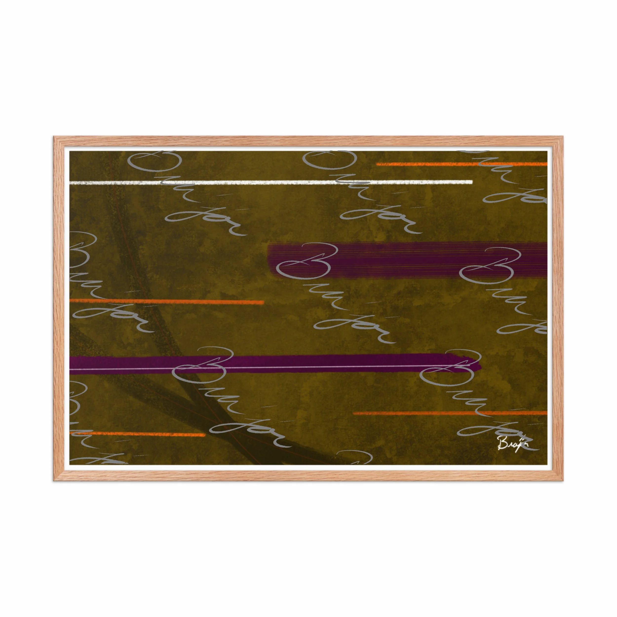 Framed Artwork - Title: Across