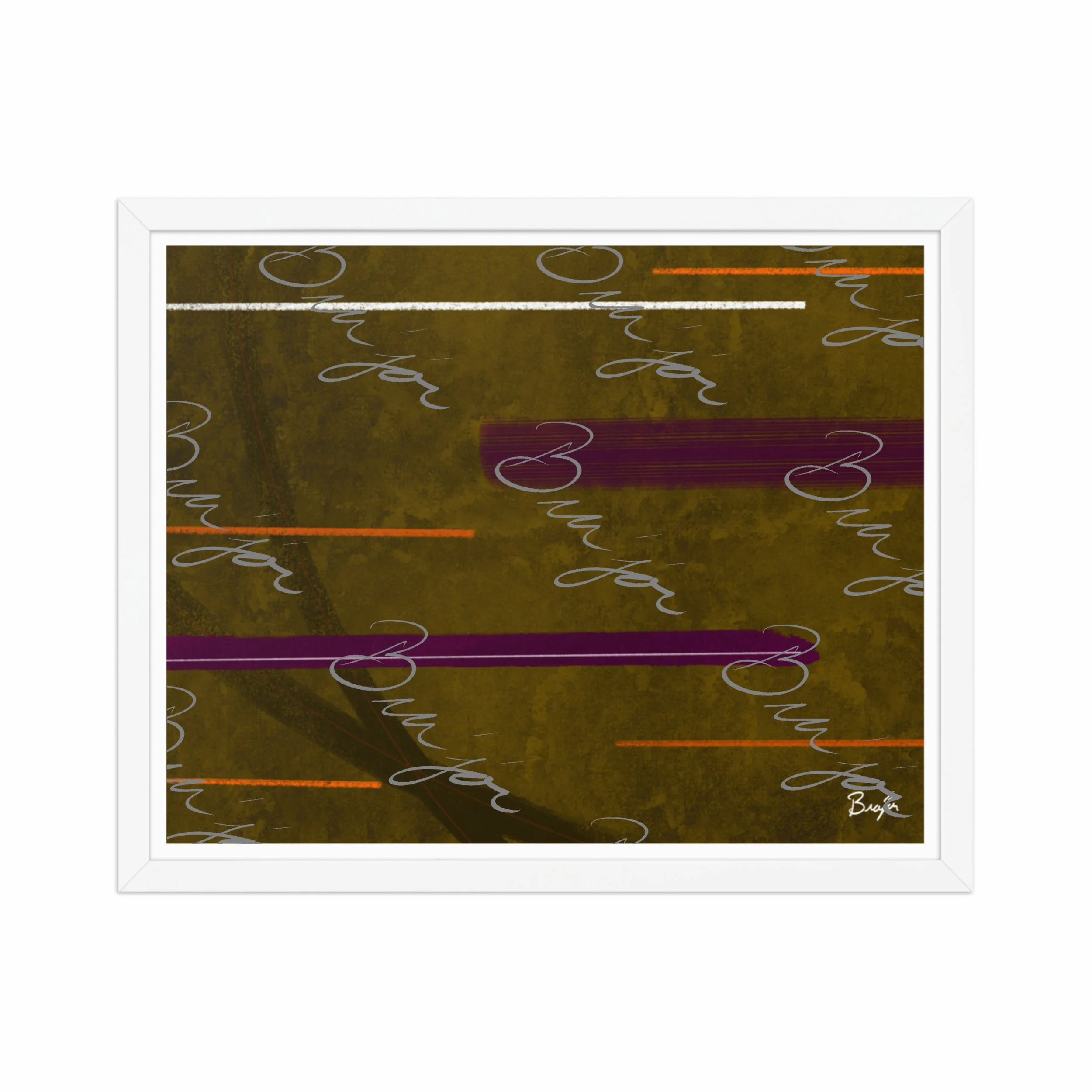 Framed Artwork - Title: Across