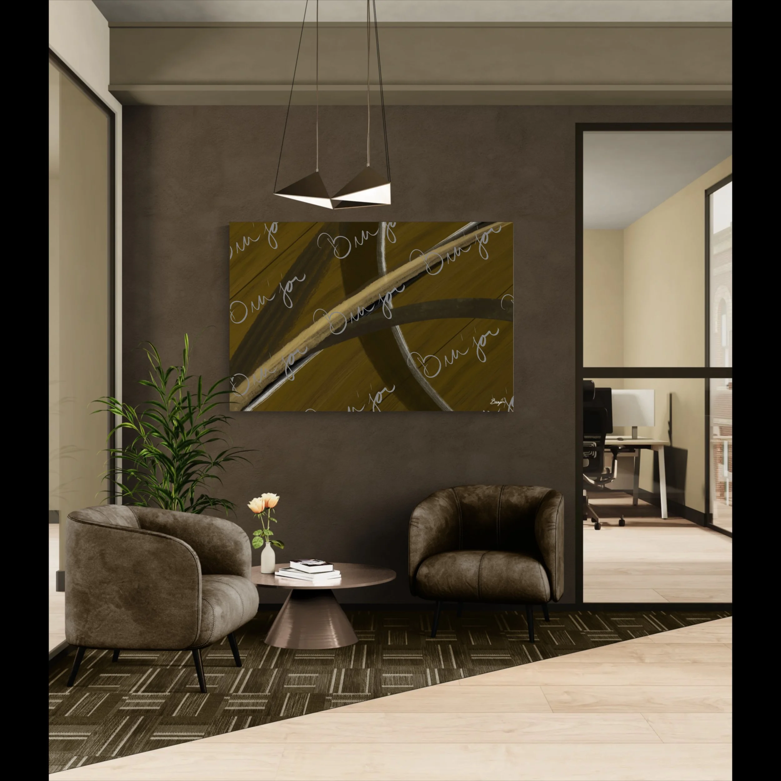 XL Canvas Wall Art - Title: Parting