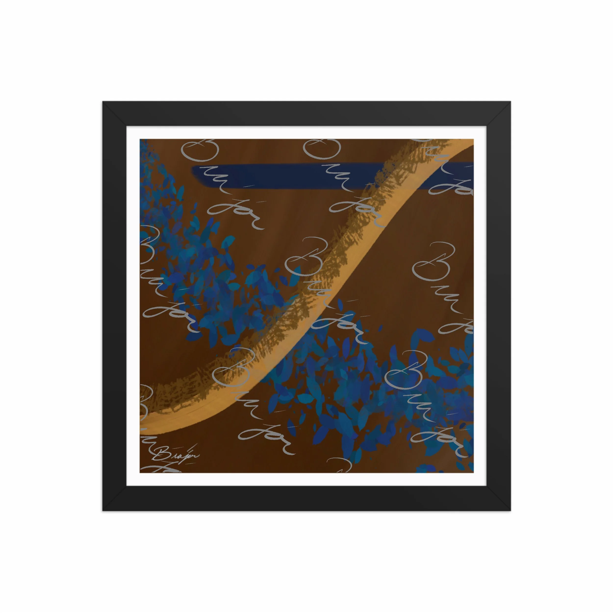 Framed Artwork - Title: Shower