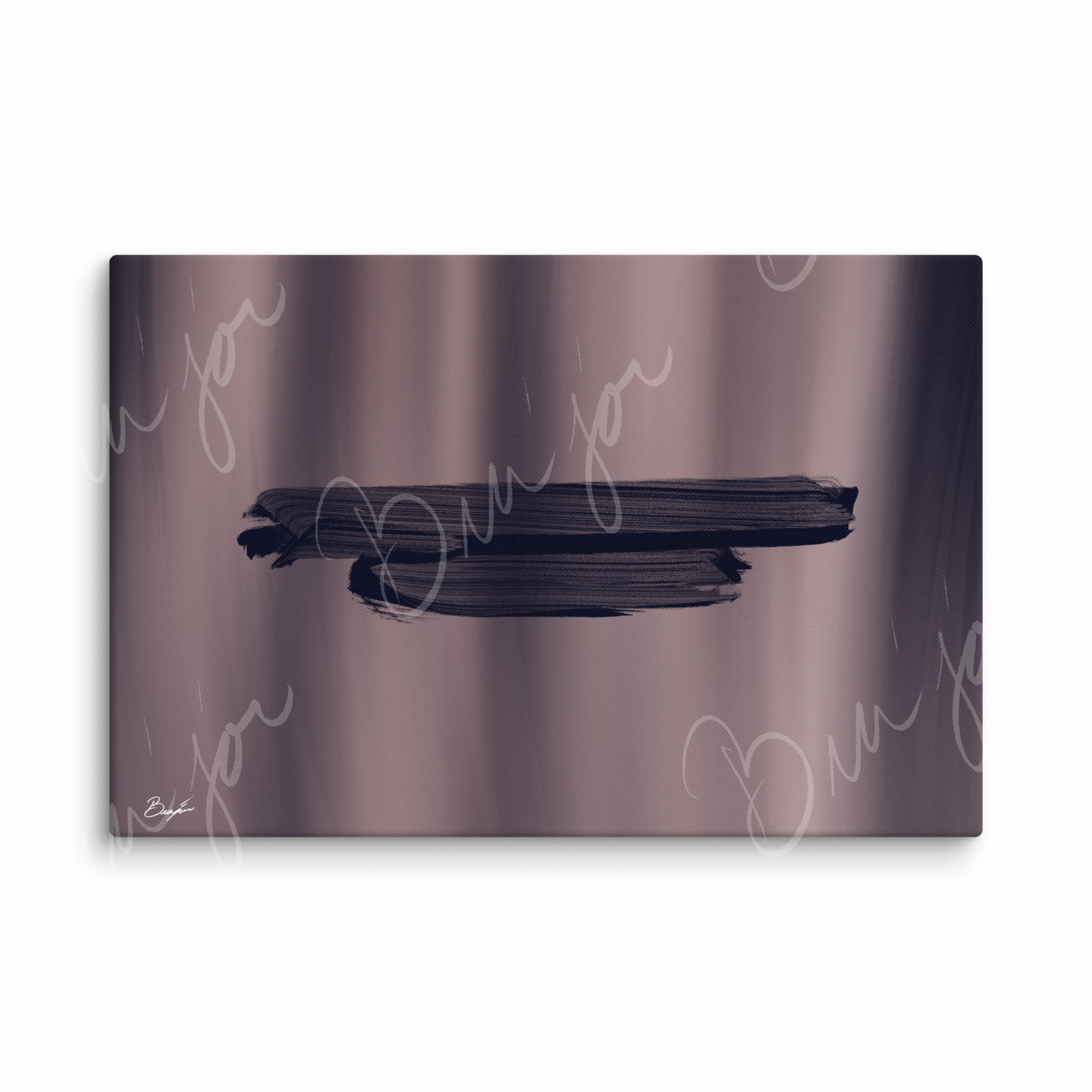 40x60 XL Canvas Abstract artwork titled Rest designed by the digital abstract artist Bra'jor. Artwork includes the colors Black, Gray, violet, and Mauve