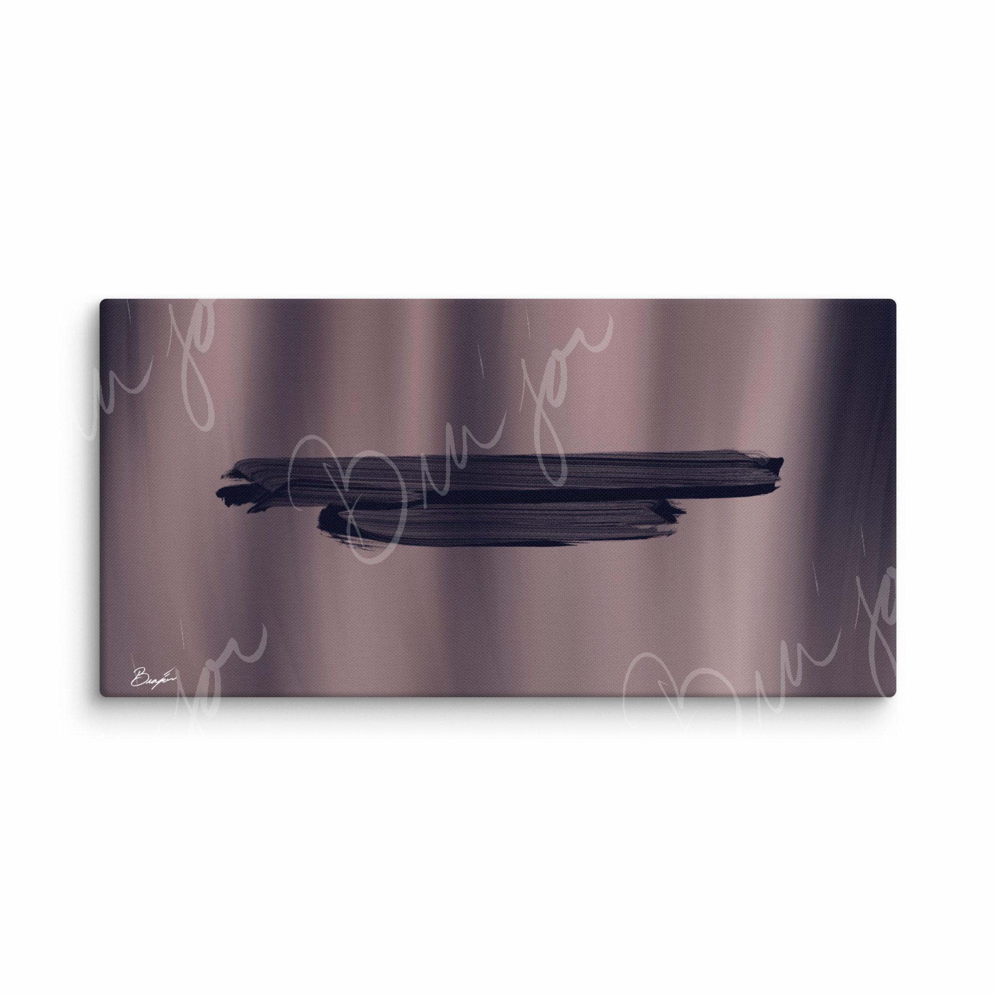 30x60 XL Canvas Abstract artwork titled Rest designed by the digital abstract artist Bra'jor. Artwork includes the colors Black, Gray, violet, and Mauve