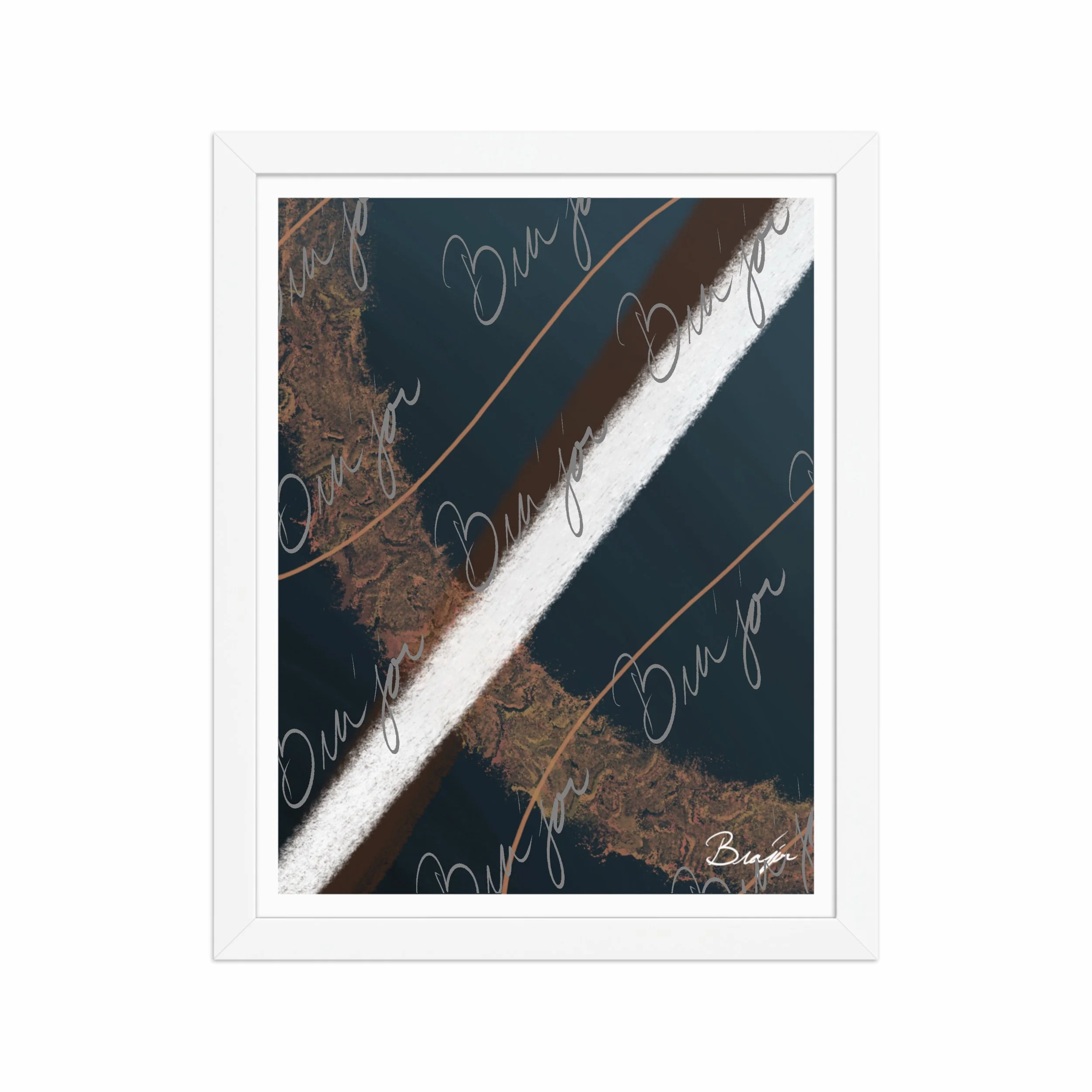 Framed Artwork - Title: Down