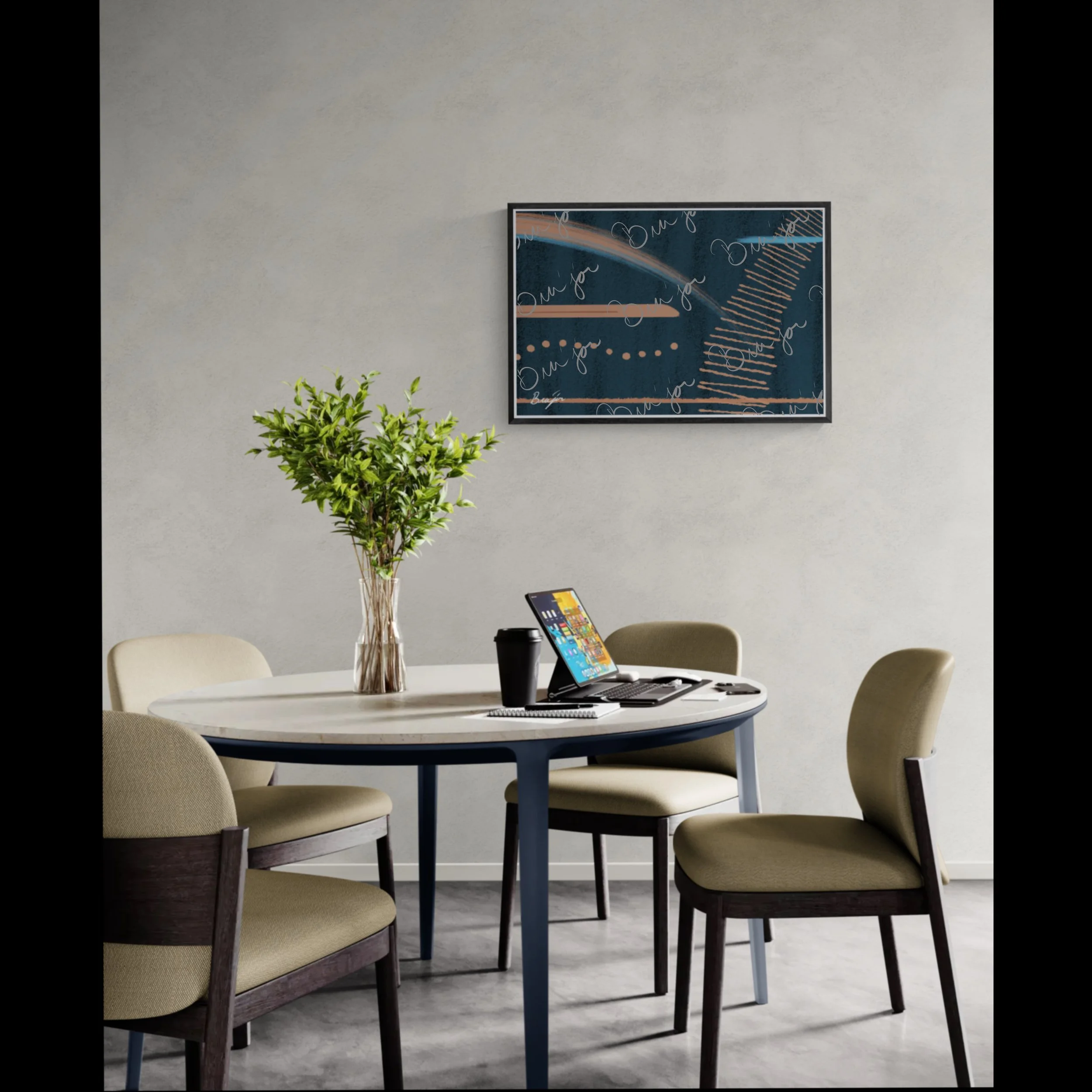 Framed Artwork - Title: Effort