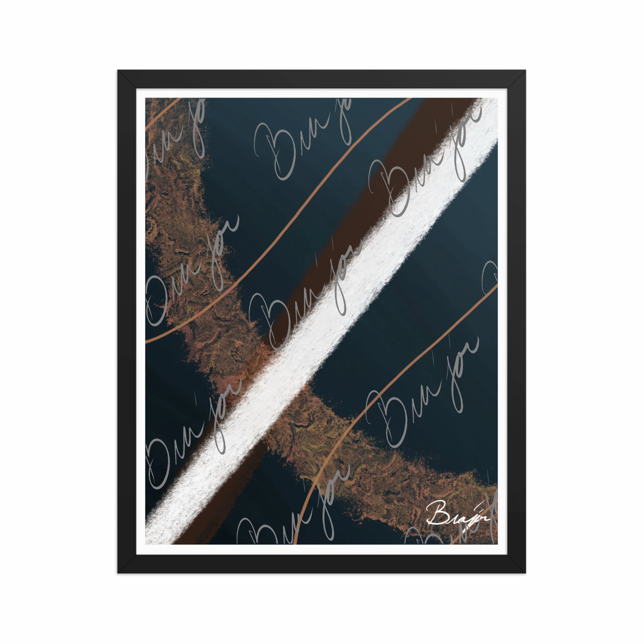 Framed Artwork - Title: Down