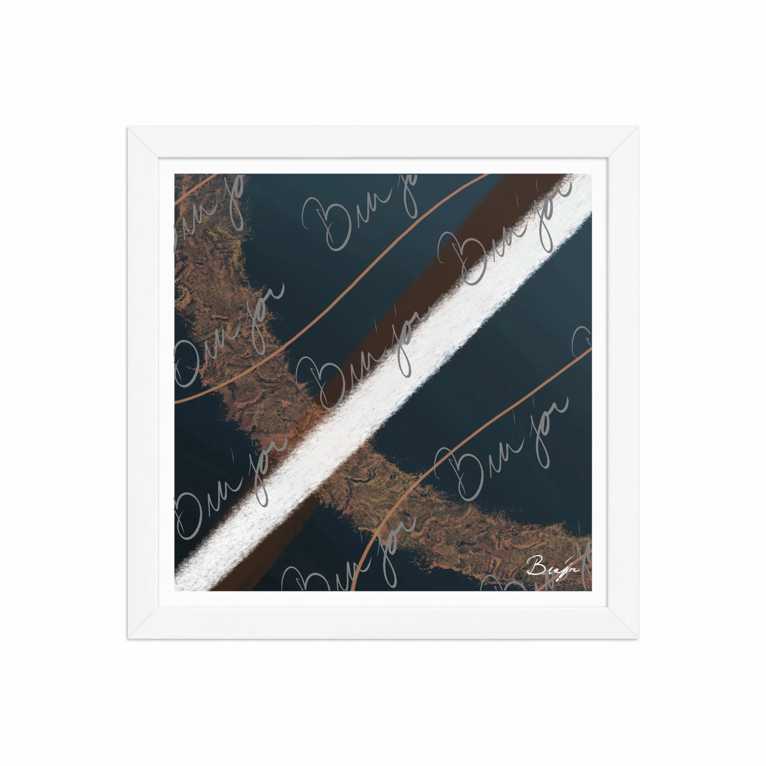 Framed Artwork - Title: Down