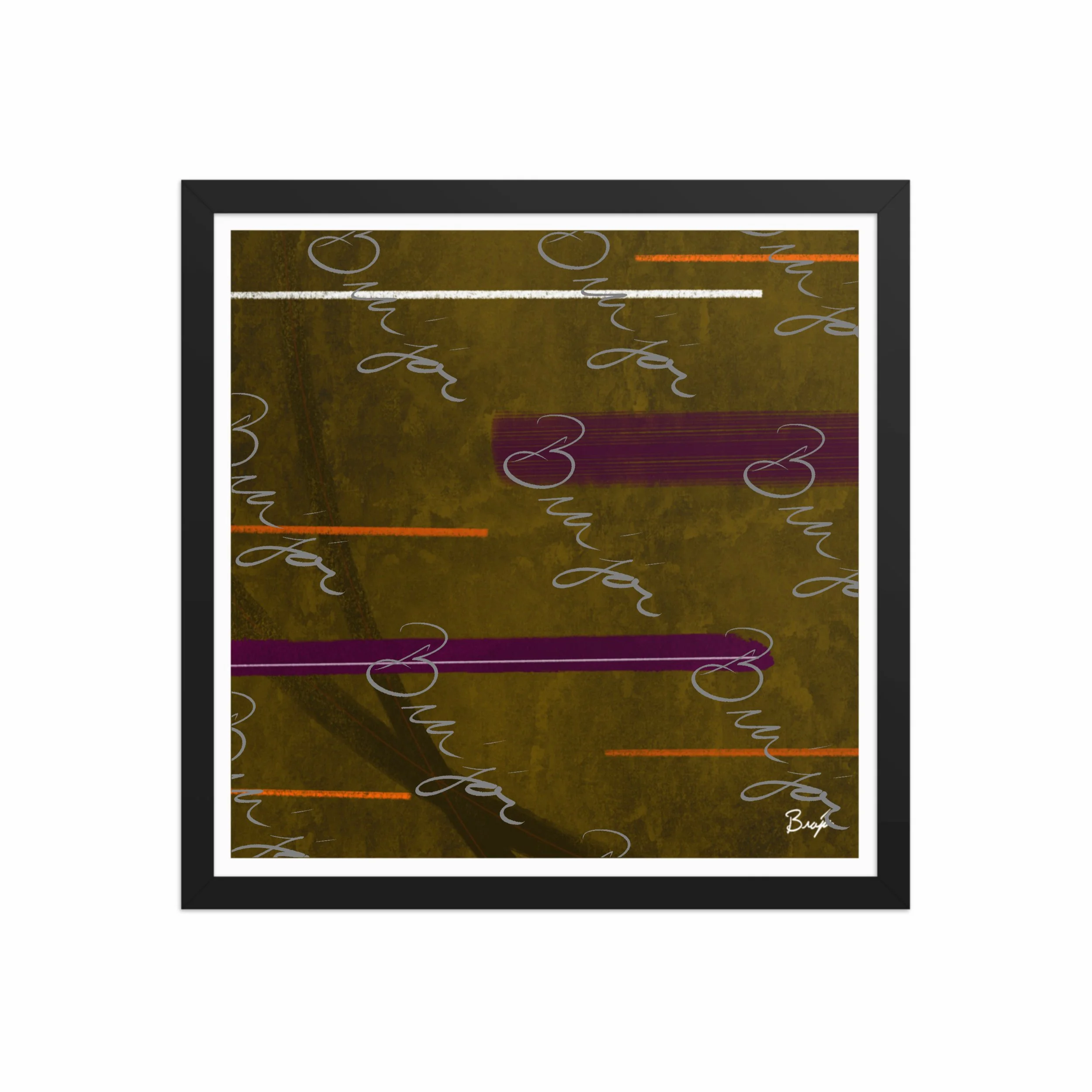 Framed Artwork - Title: Across