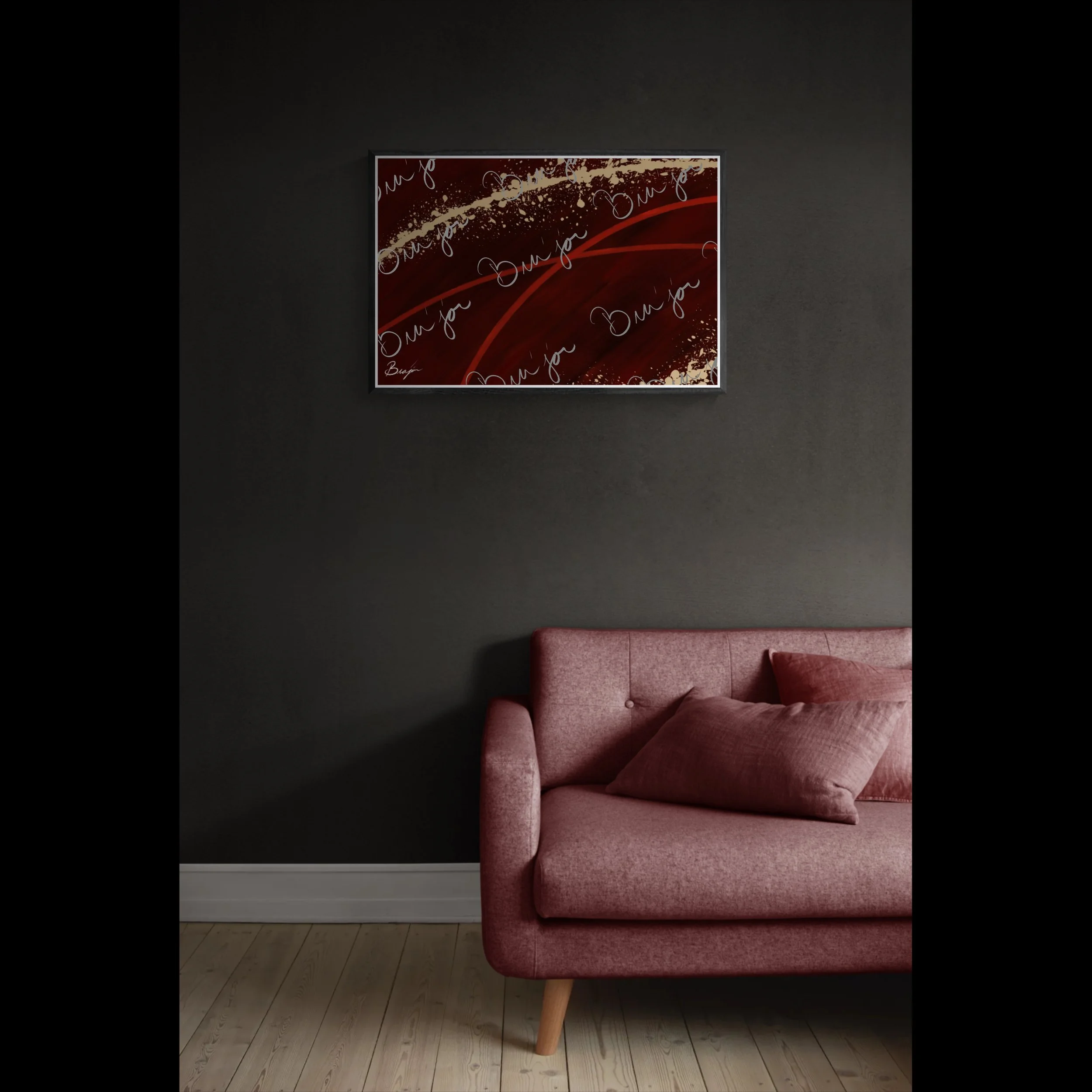 Framed Artwork - Title: Spill
