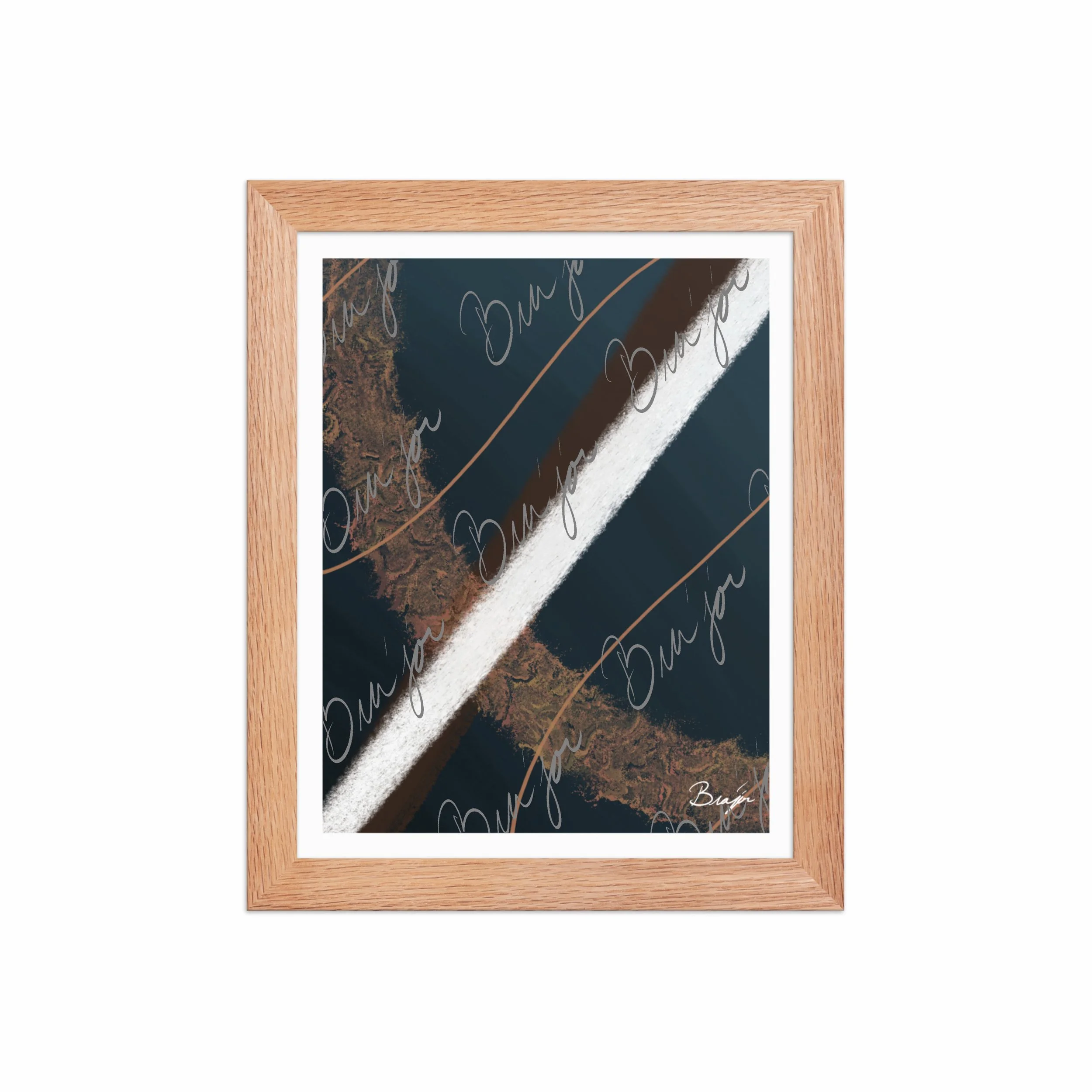 Framed Artwork - Title: Down