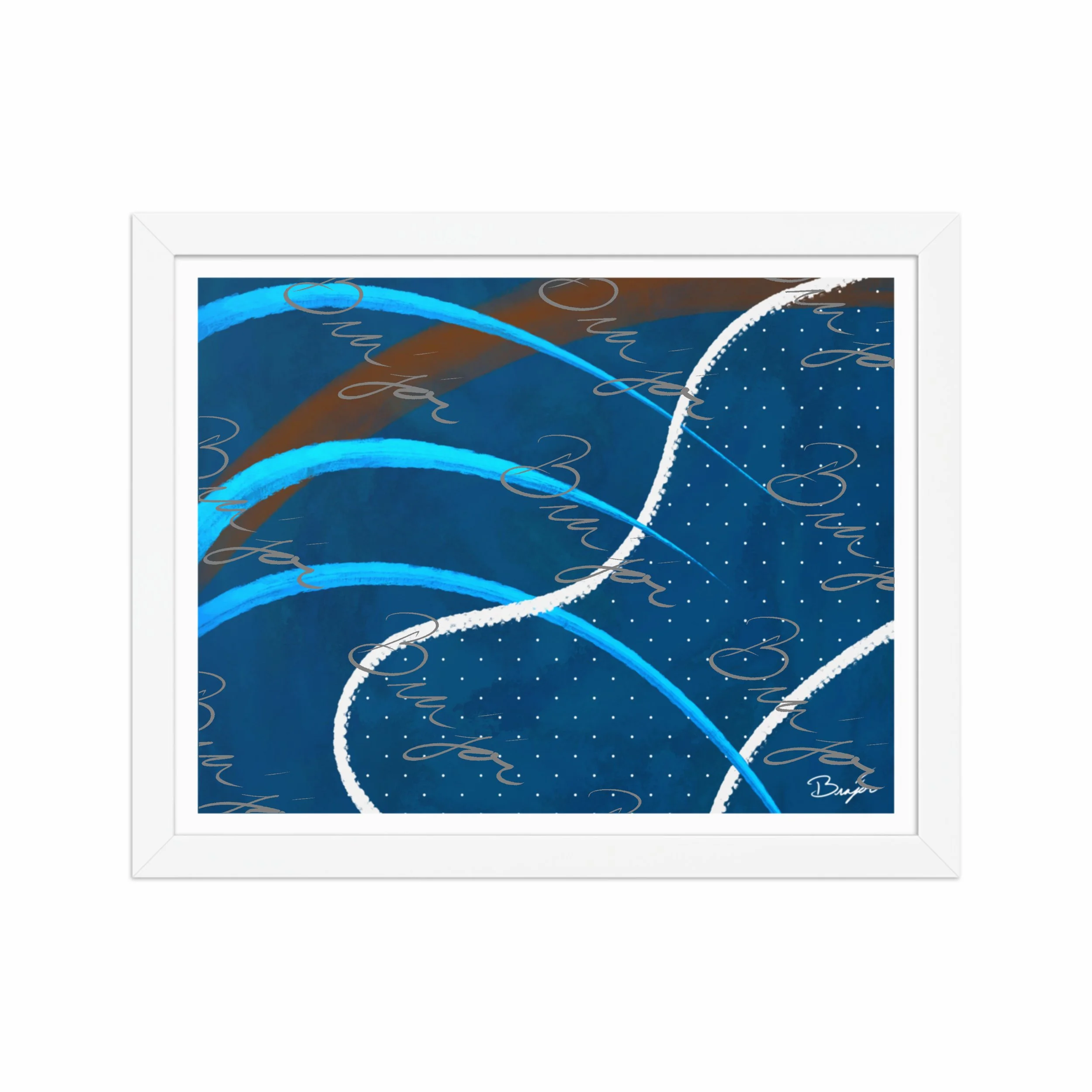 Framed Artwork - Title: Surface