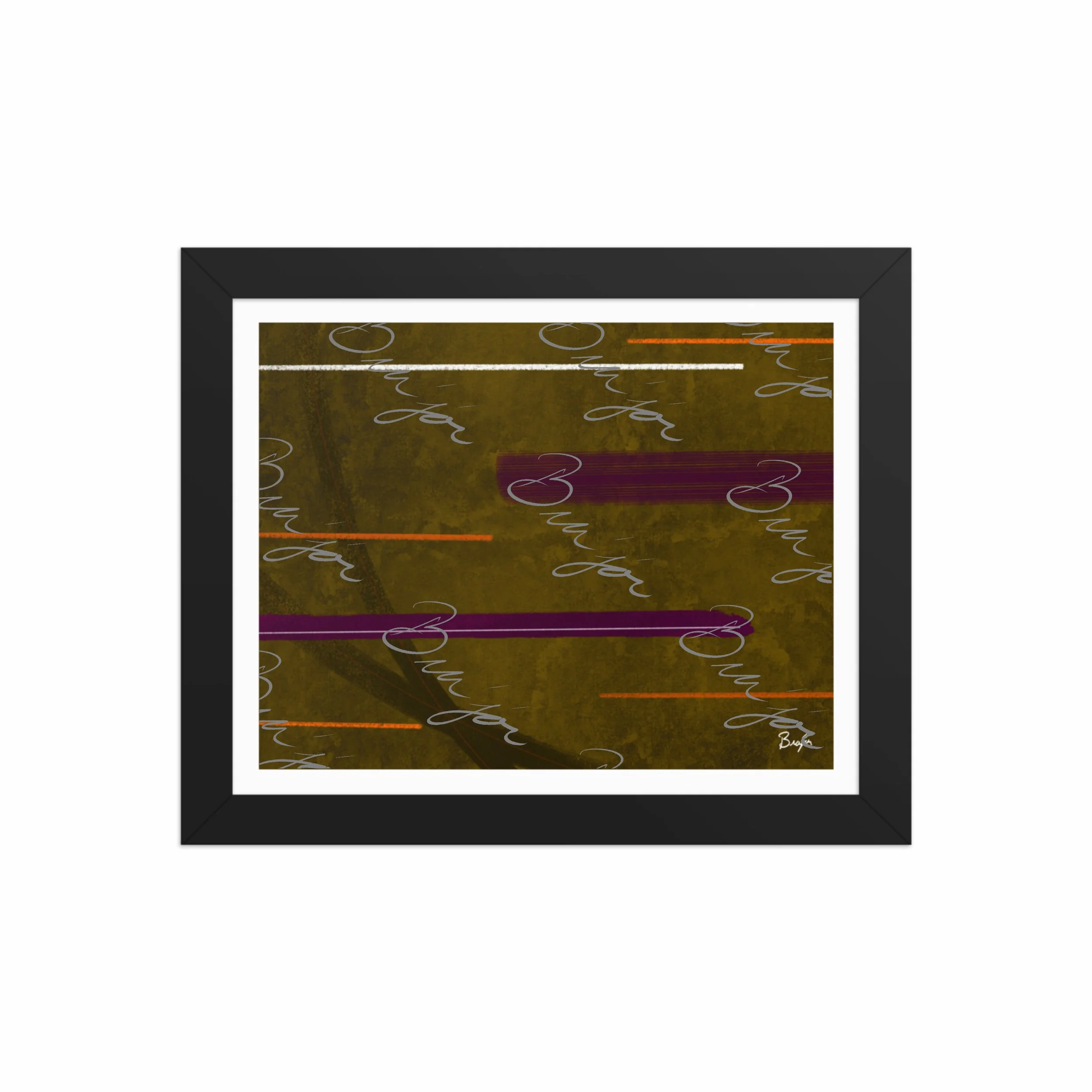 Framed Artwork - Title: Across