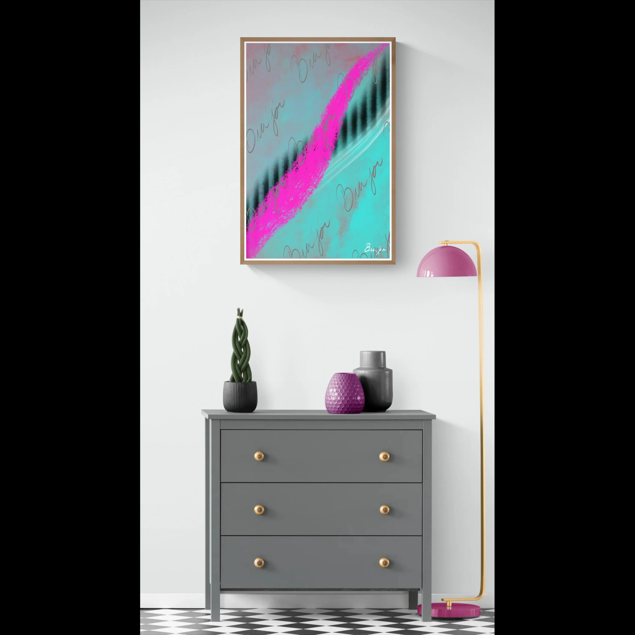 Framed Artwork - Title: DNA