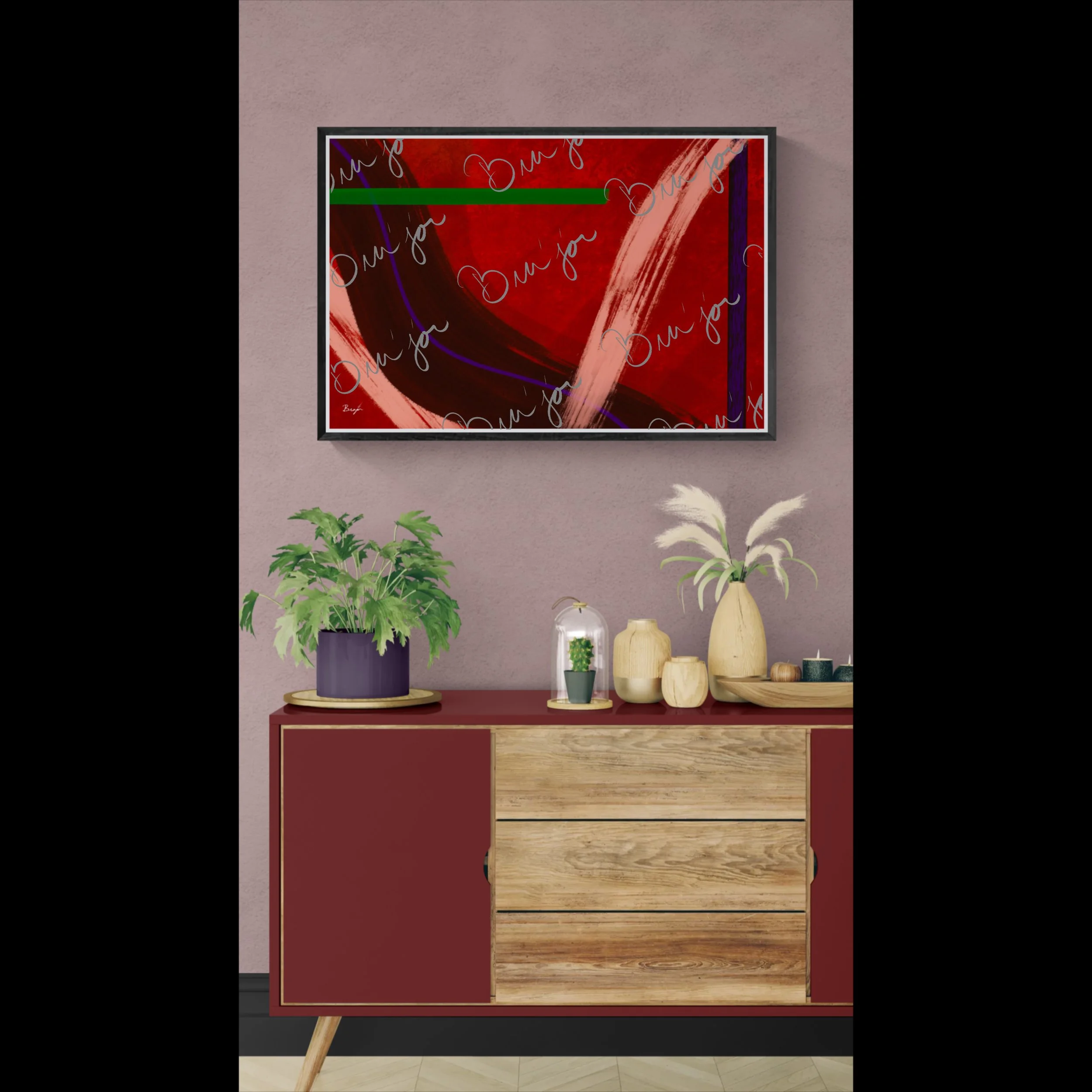 Framed Artwork - Title: Feelings
