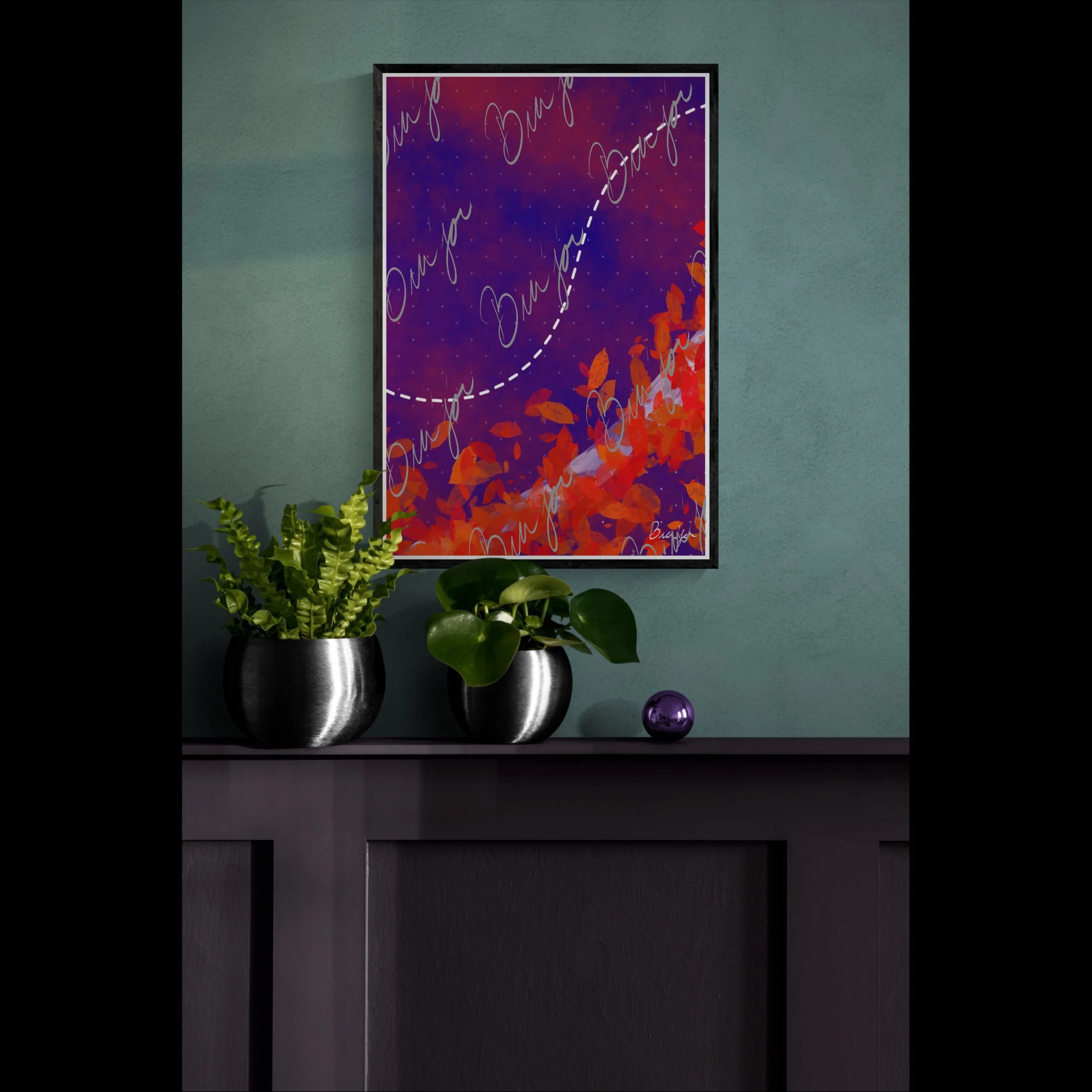 Framed Artwork - Title: Dash