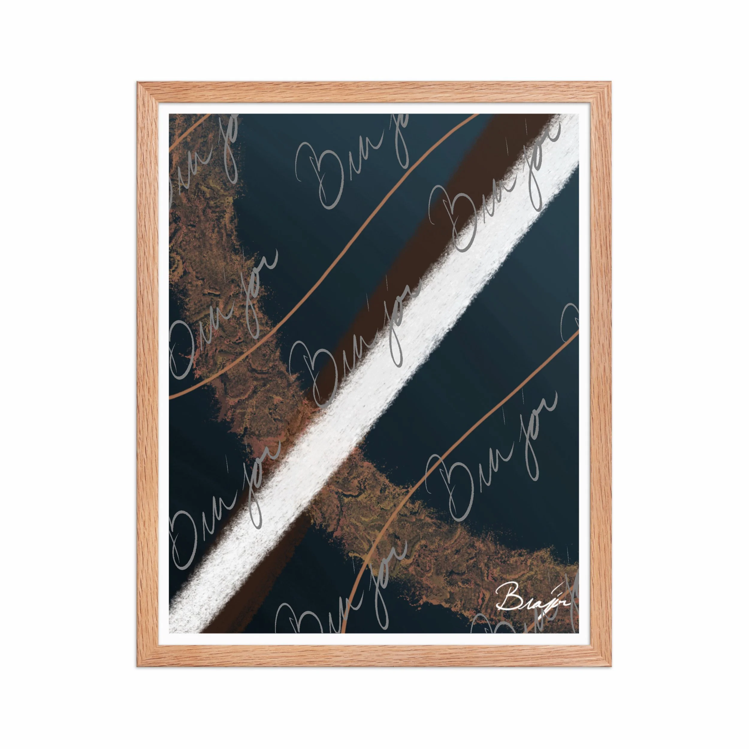 Framed Artwork - Title: Down