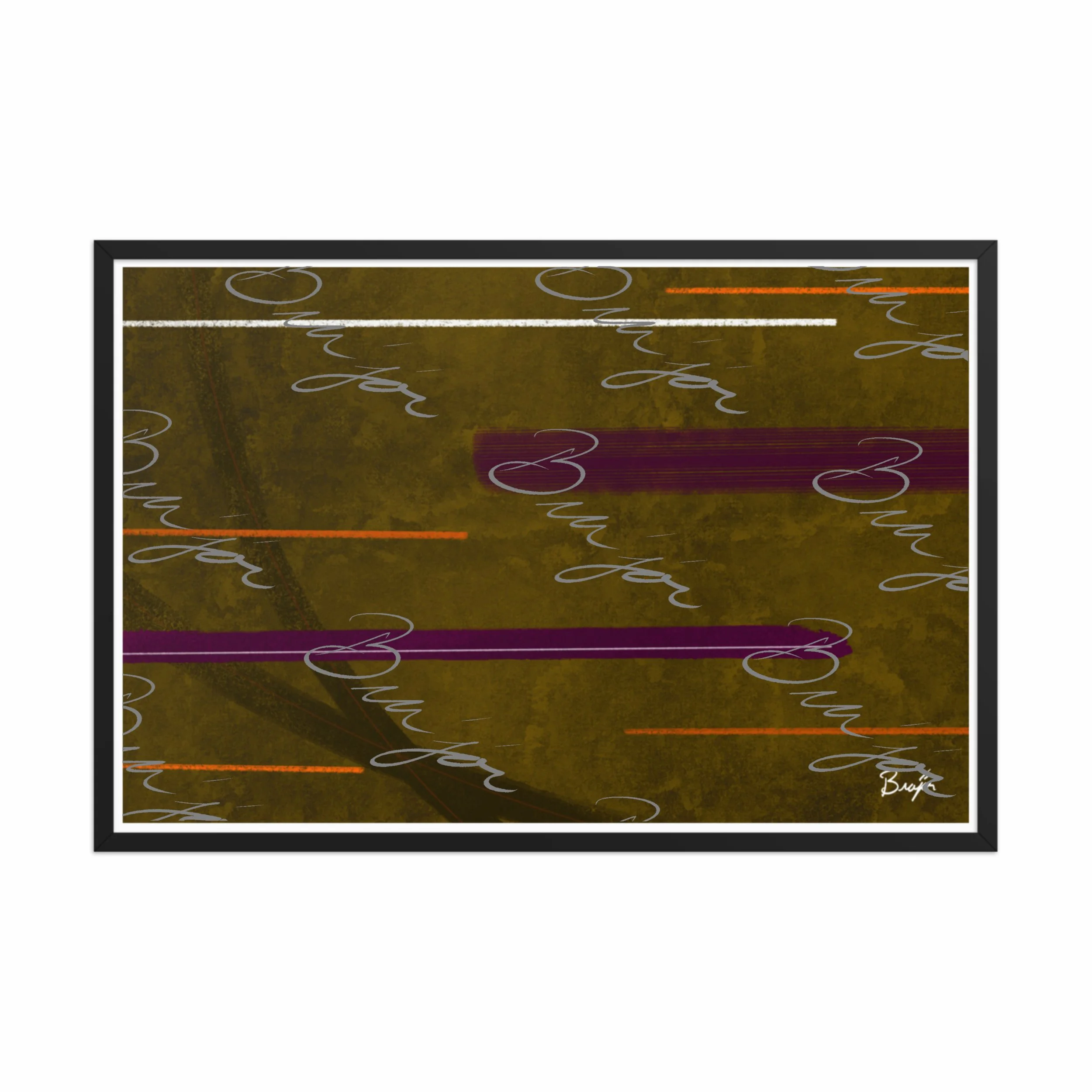 Framed Artwork - Title: Across