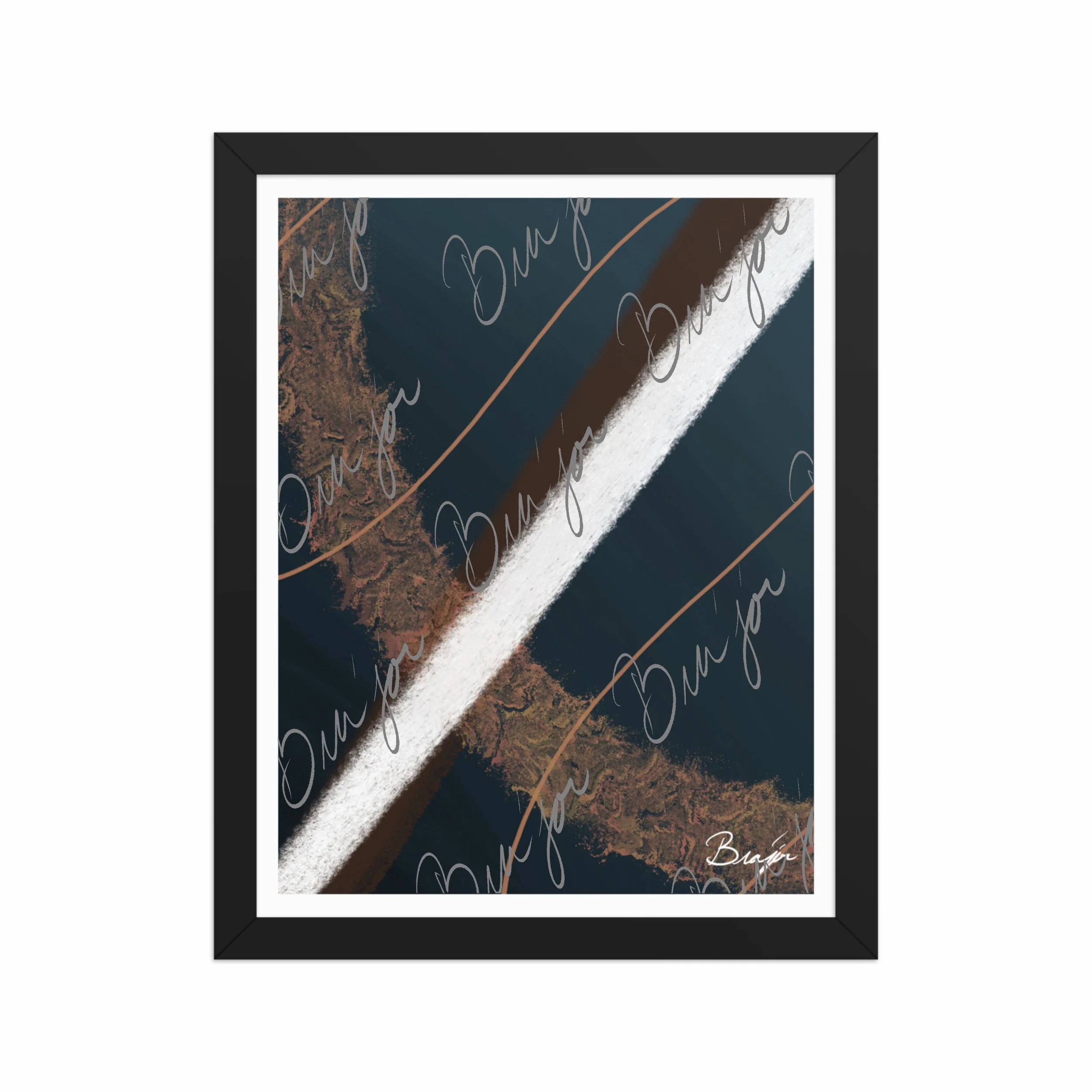 Framed Artwork - Title: Down