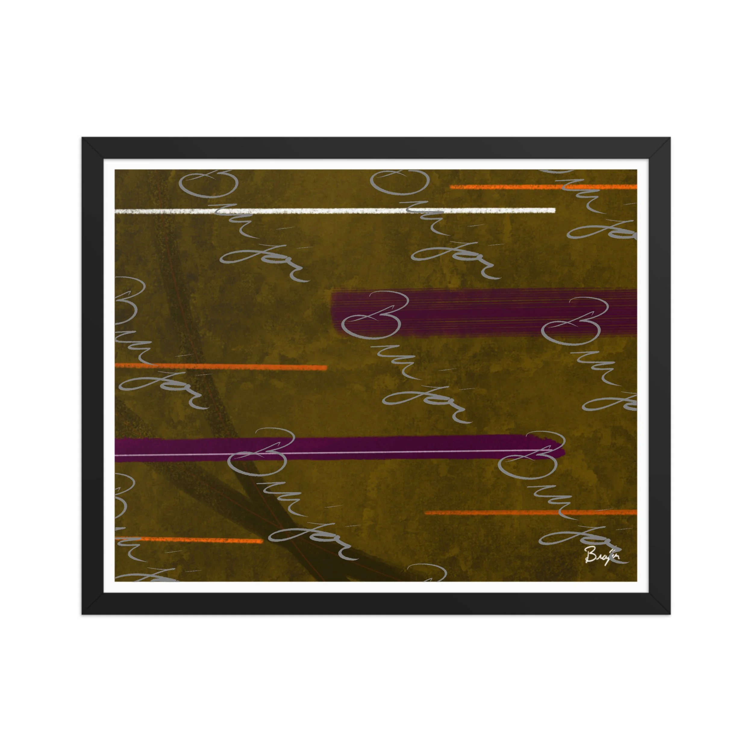 Framed Artwork - Title: Across