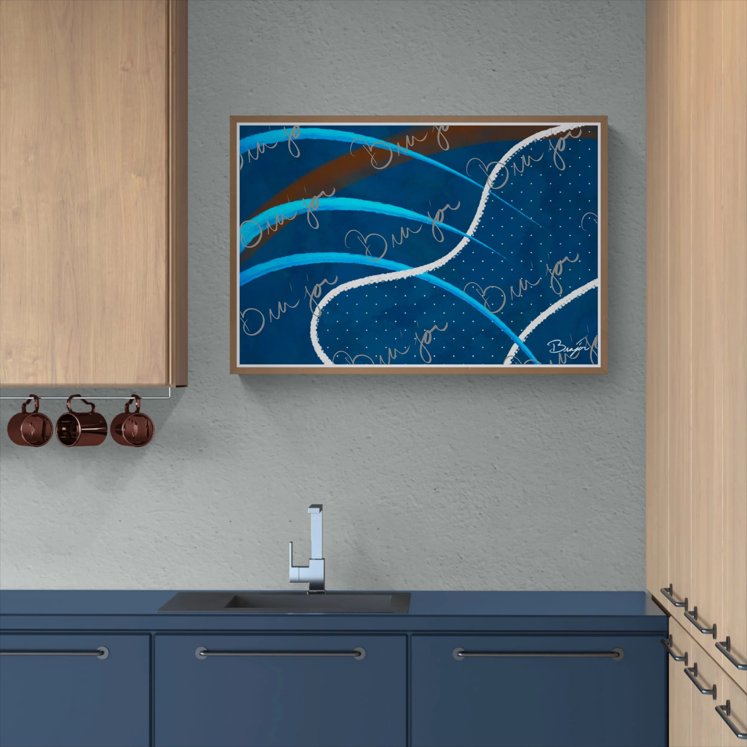 Framed Artwork - Title: Surface