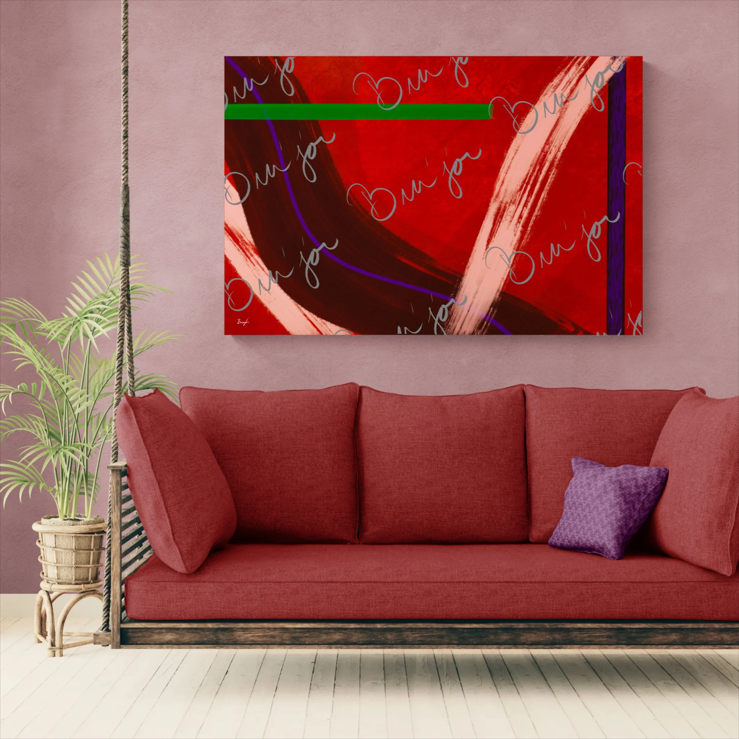 XL Canvas Wall Art - Title: Feelings
