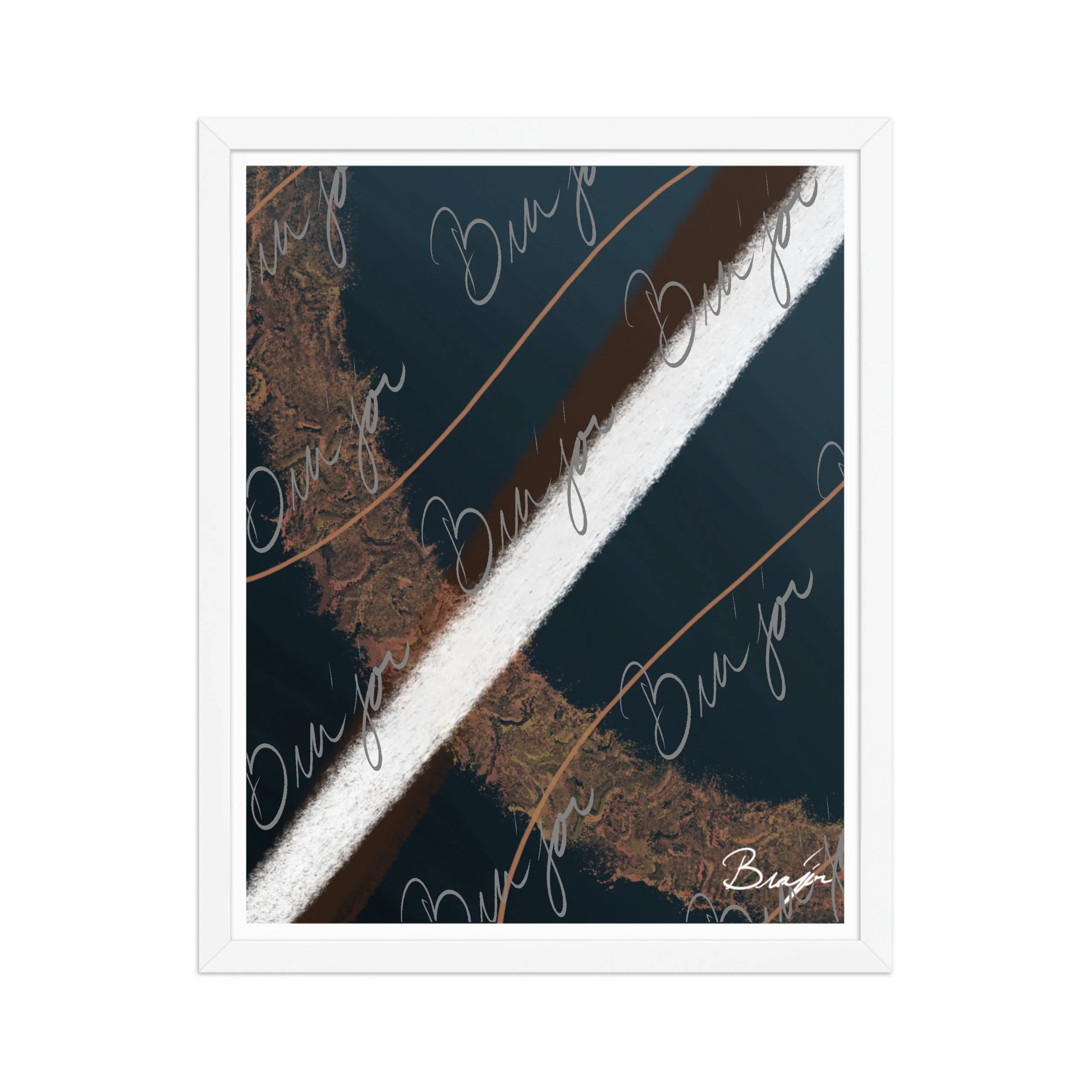 Framed Artwork - Title: Down