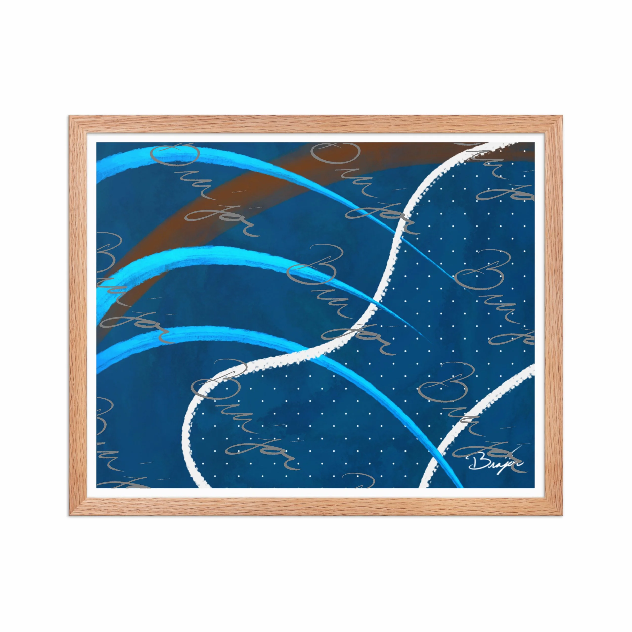 Framed Artwork - Title: Surface