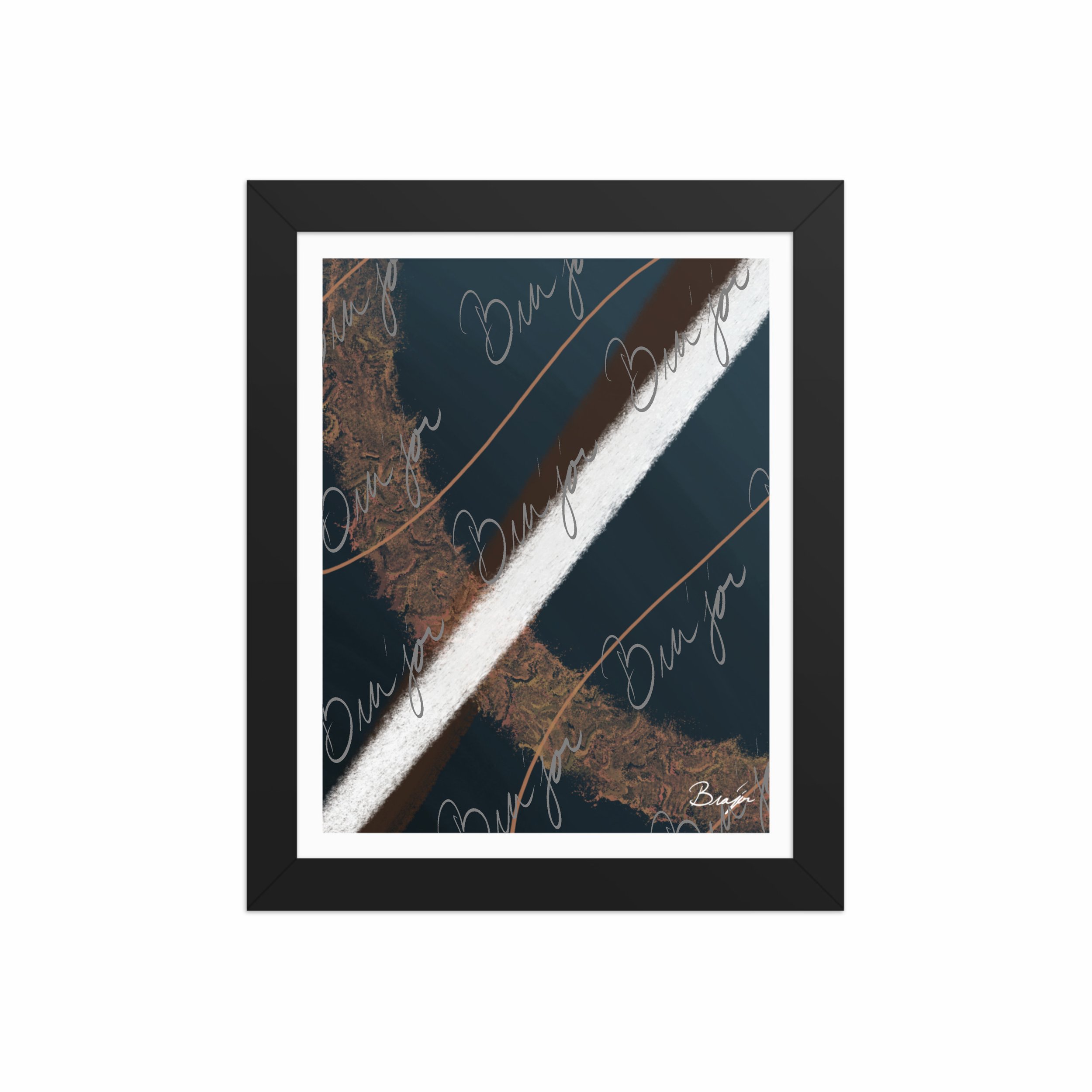 Framed Artwork - Title: Down