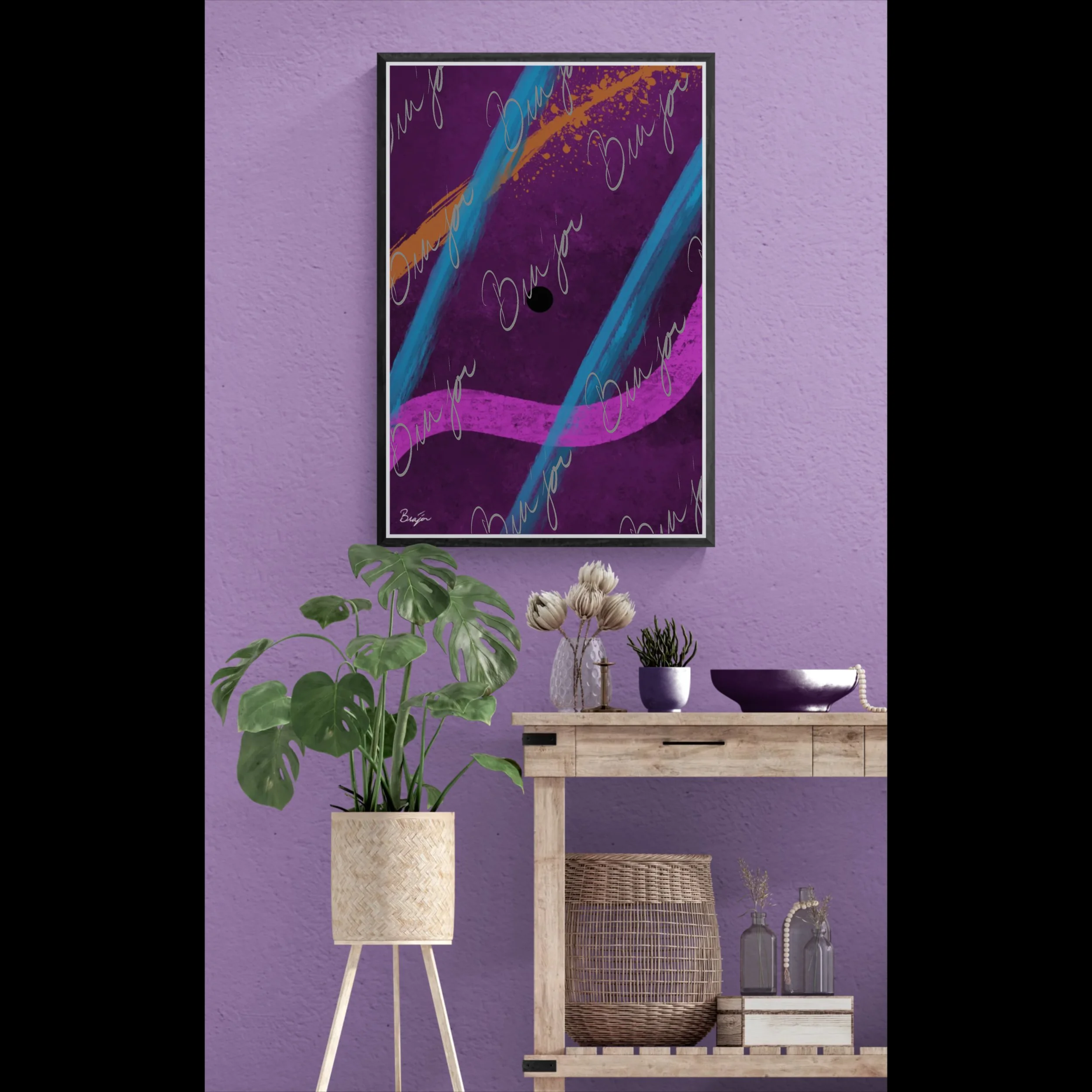 Framed Artwork - Title: Absent