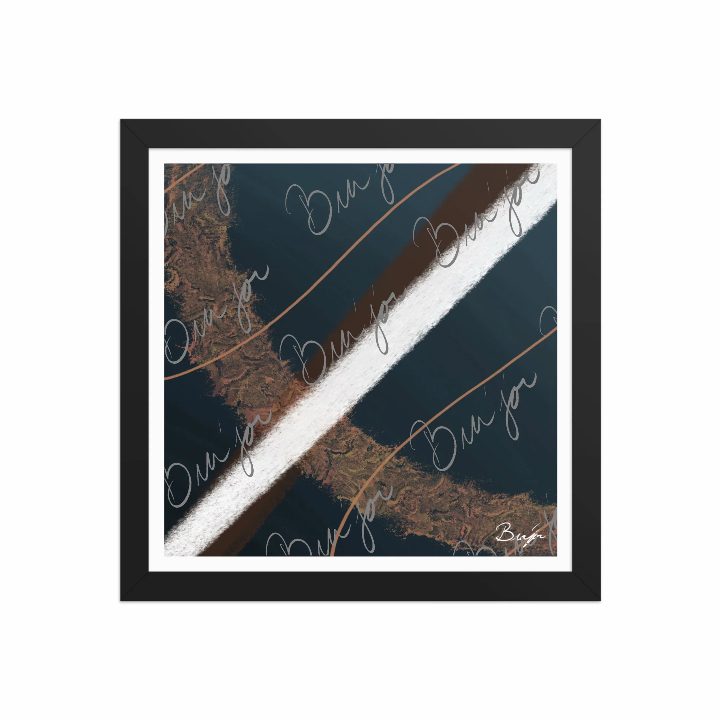 Framed Artwork - Title: Down