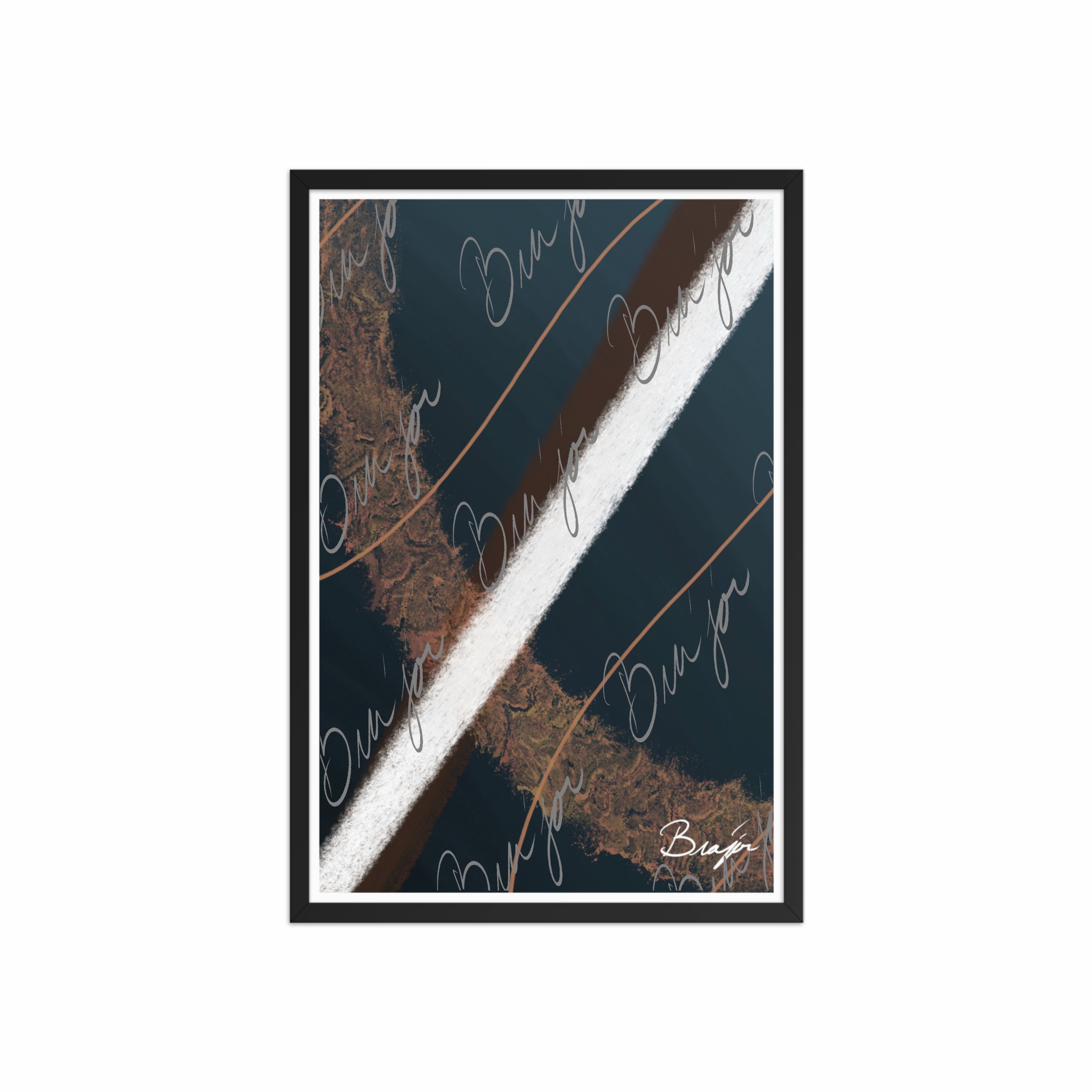 Framed Artwork - Title: Down