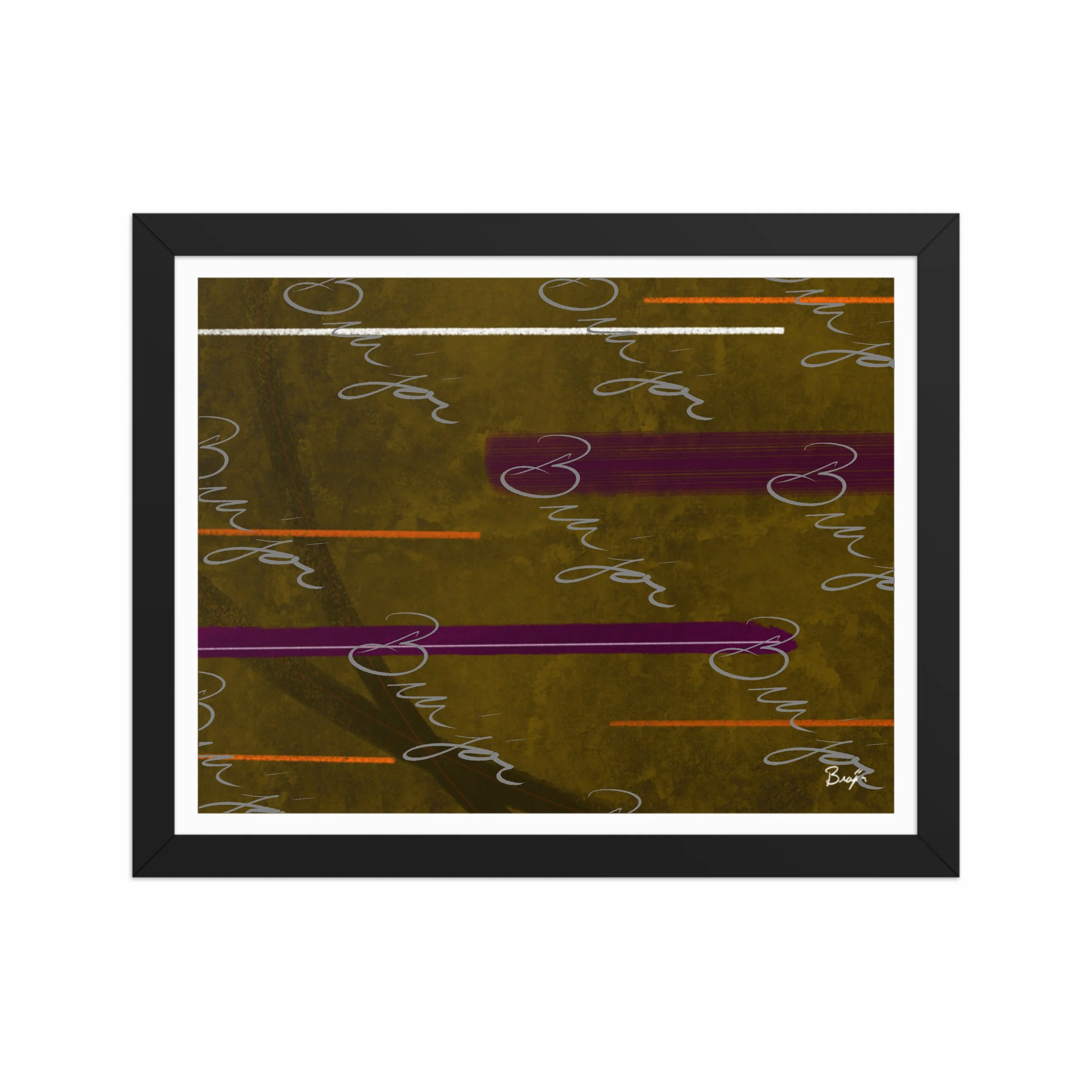 Framed Artwork - Title: Across