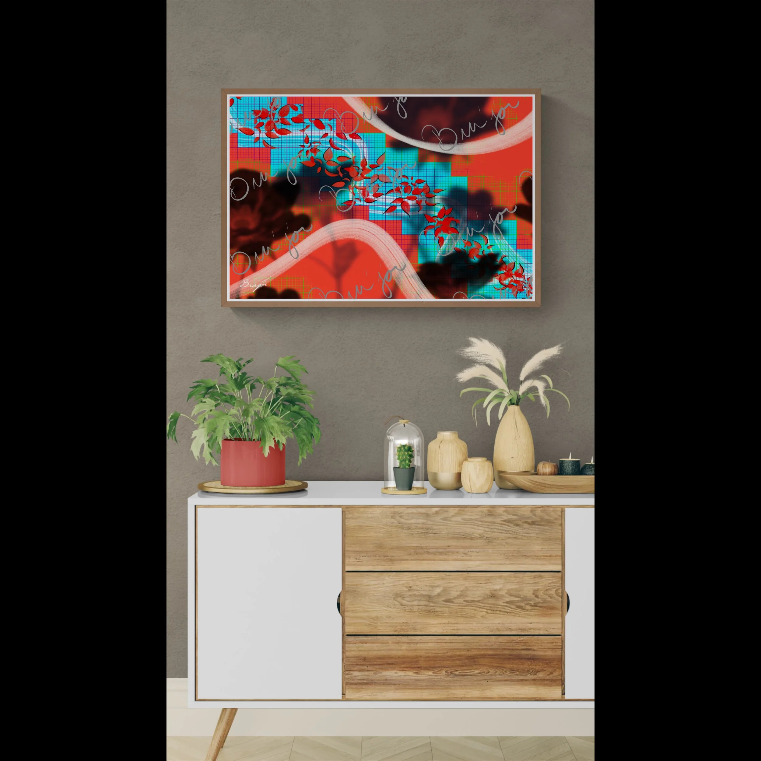 Framed Artwork - Title: Rift