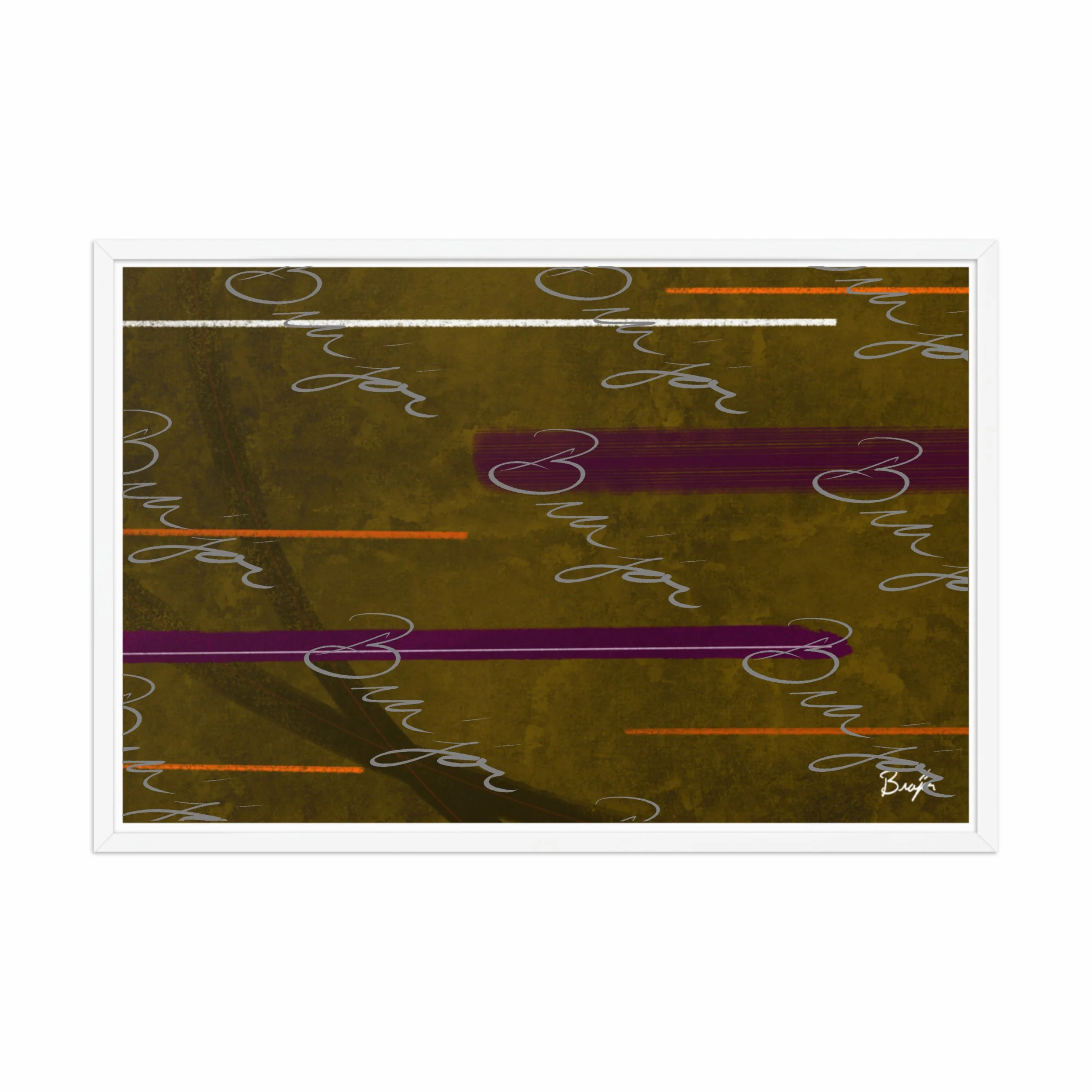 Framed Artwork - Title: Across