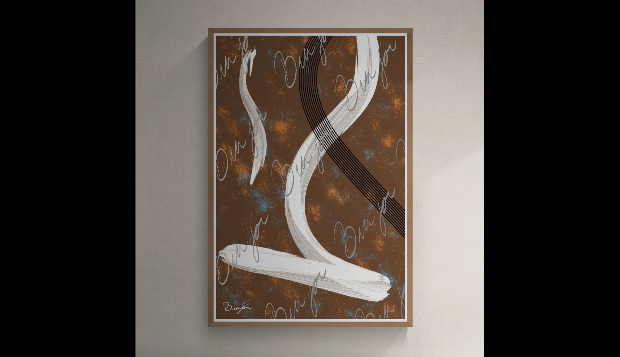 Framed artwork title My Hear by the digital abstract artist Bra'jor