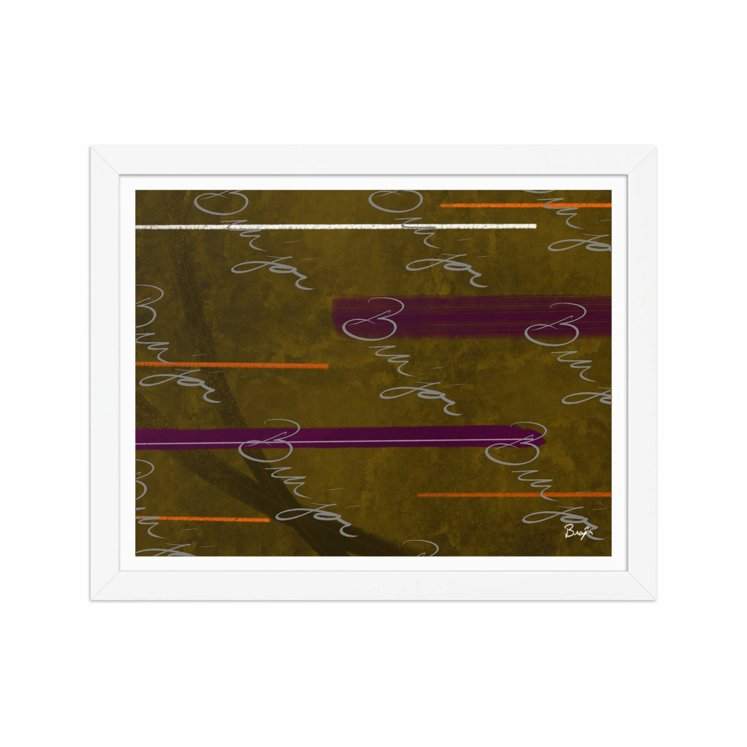 Framed Artwork - Title: Across