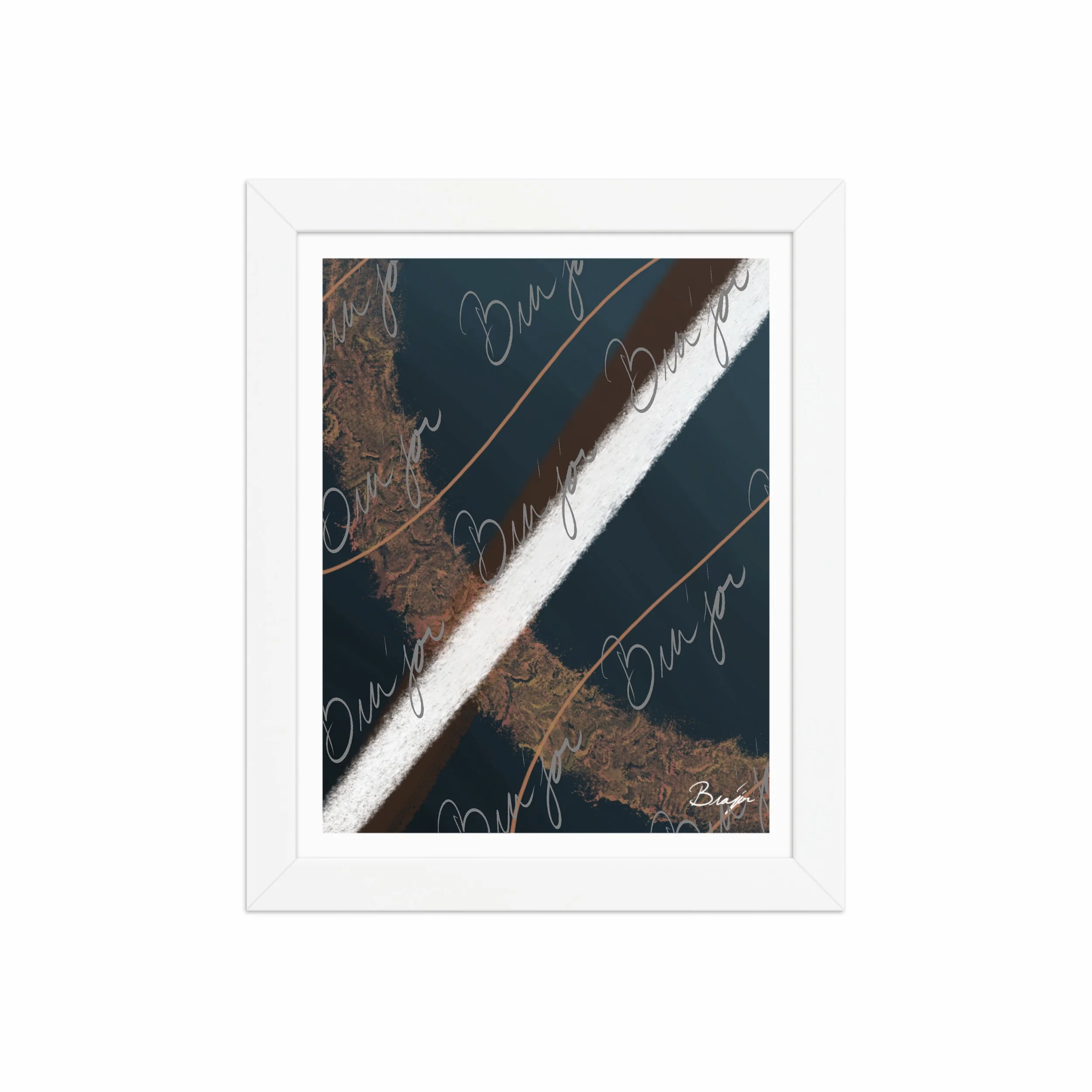 Framed Artwork - Title: Down