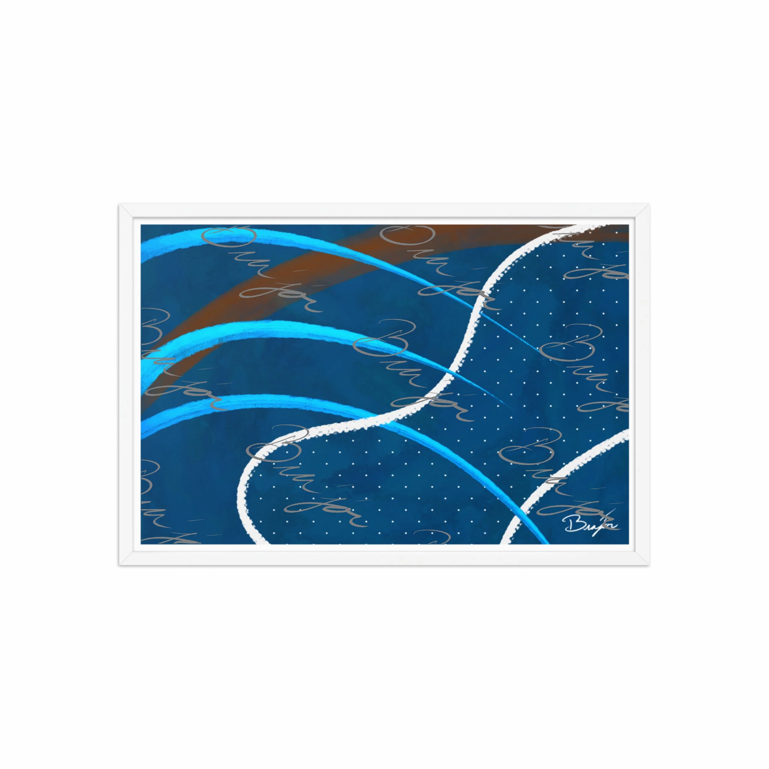 Framed Artwork - Title: Surface