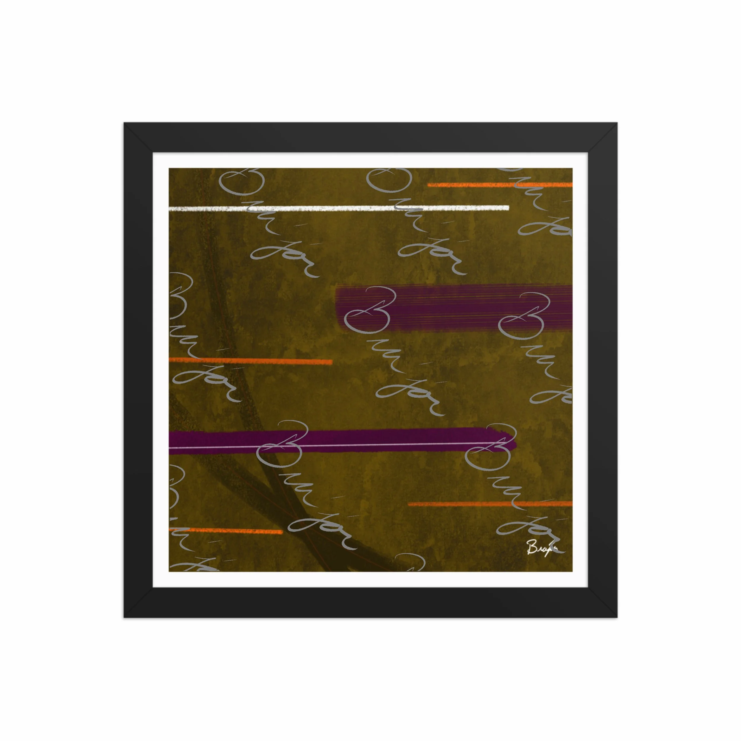 Framed Artwork - Title: Across