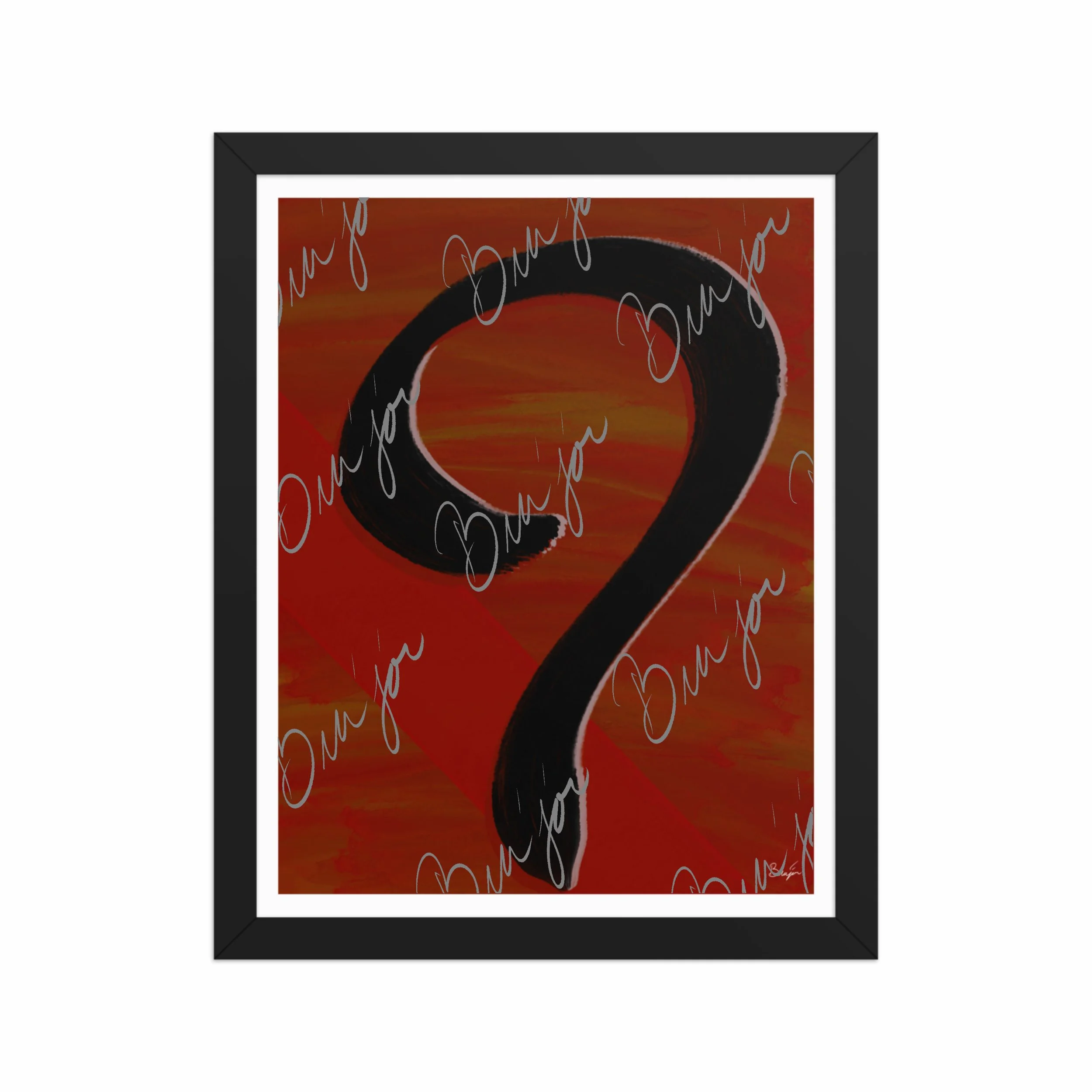 Framed Artwork - Title: Unanswered