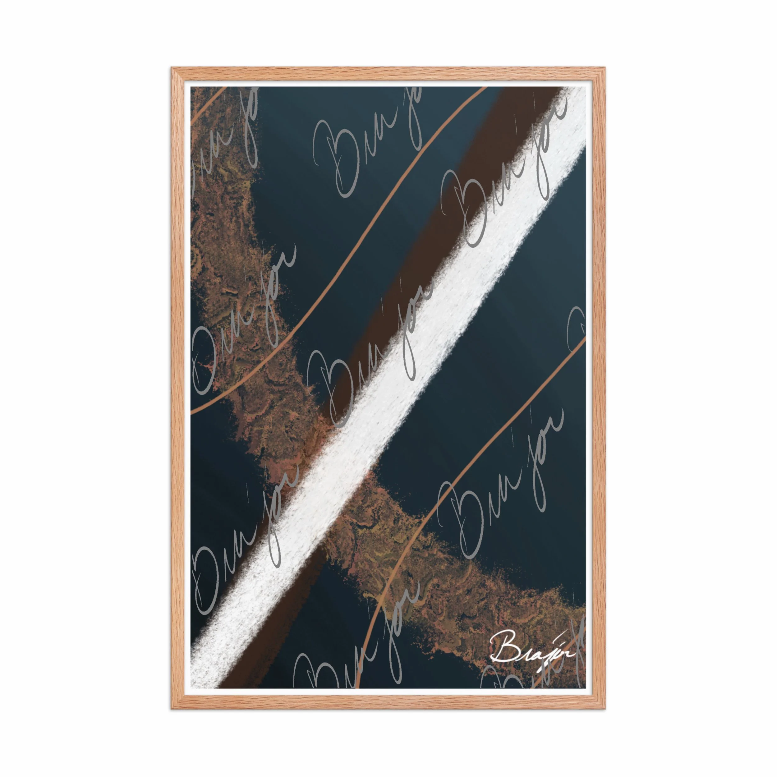 Framed Artwork - Title: Down