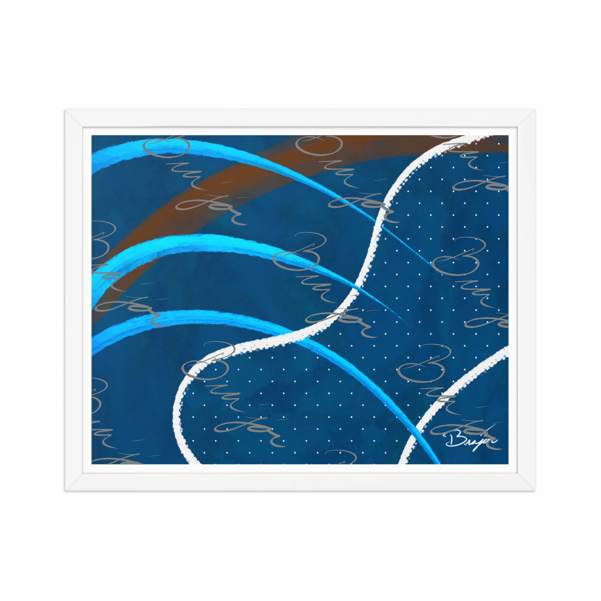Framed Artwork - Title: Surface