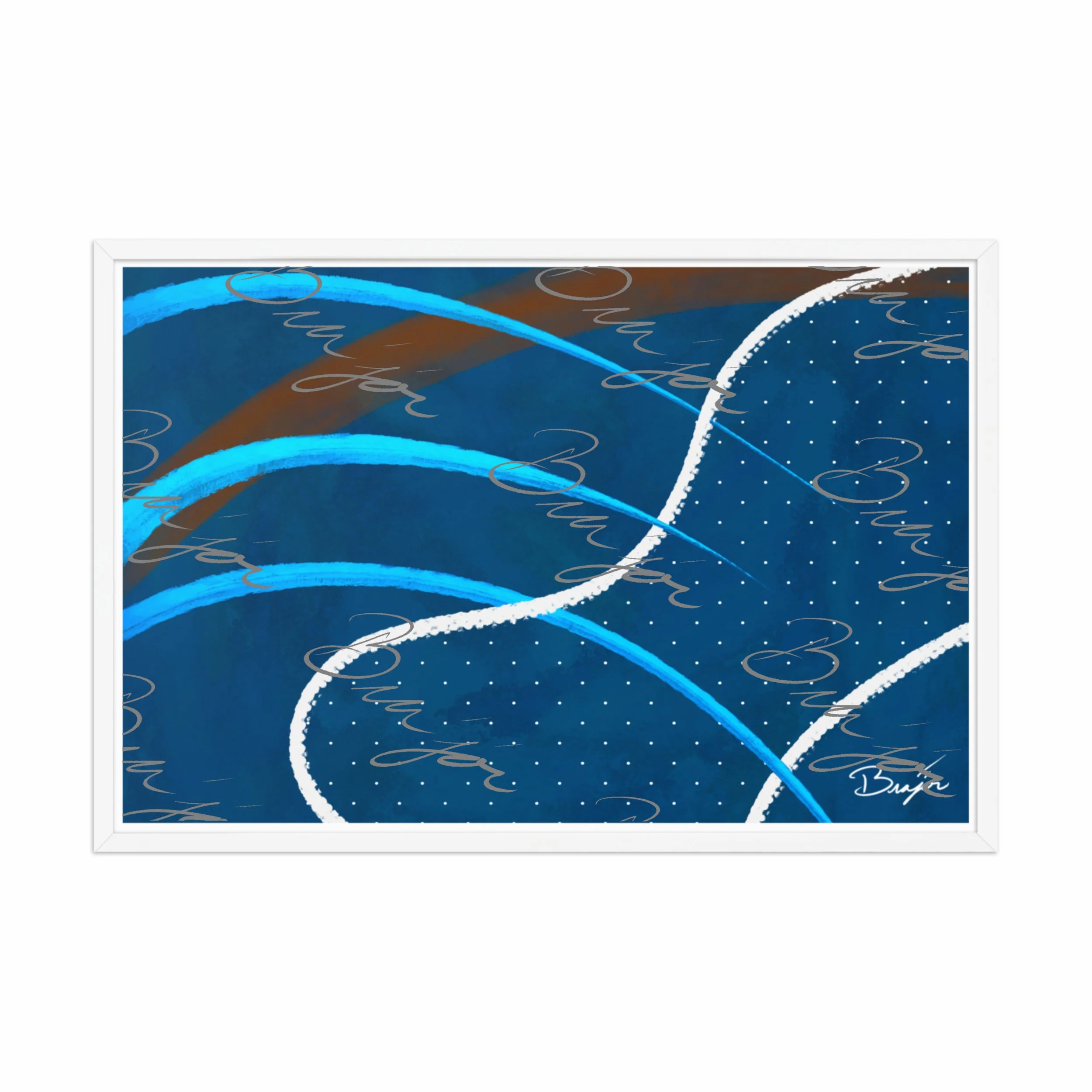 Framed Artwork - Title: Surface