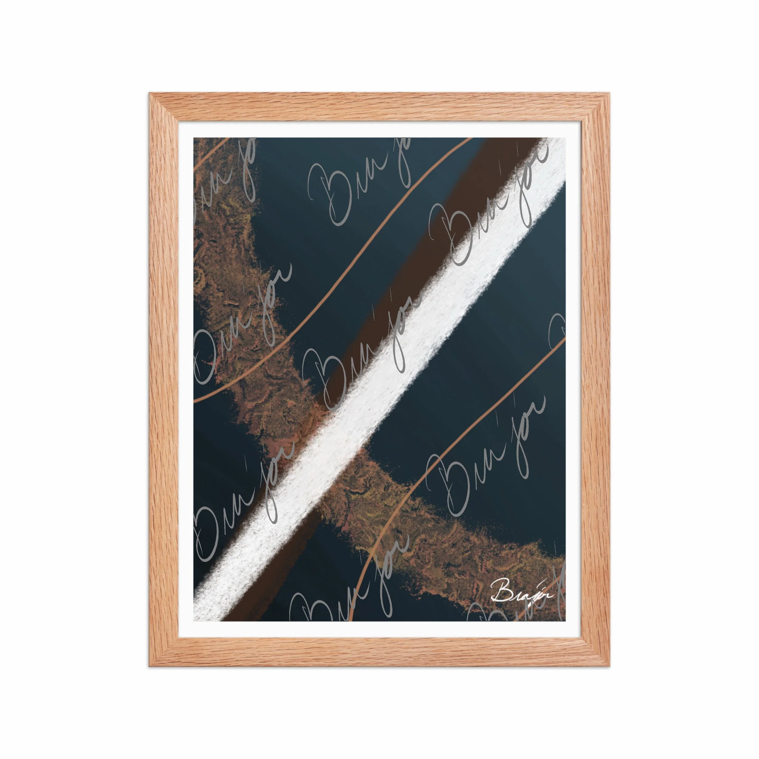 Framed Artwork - Title: Down