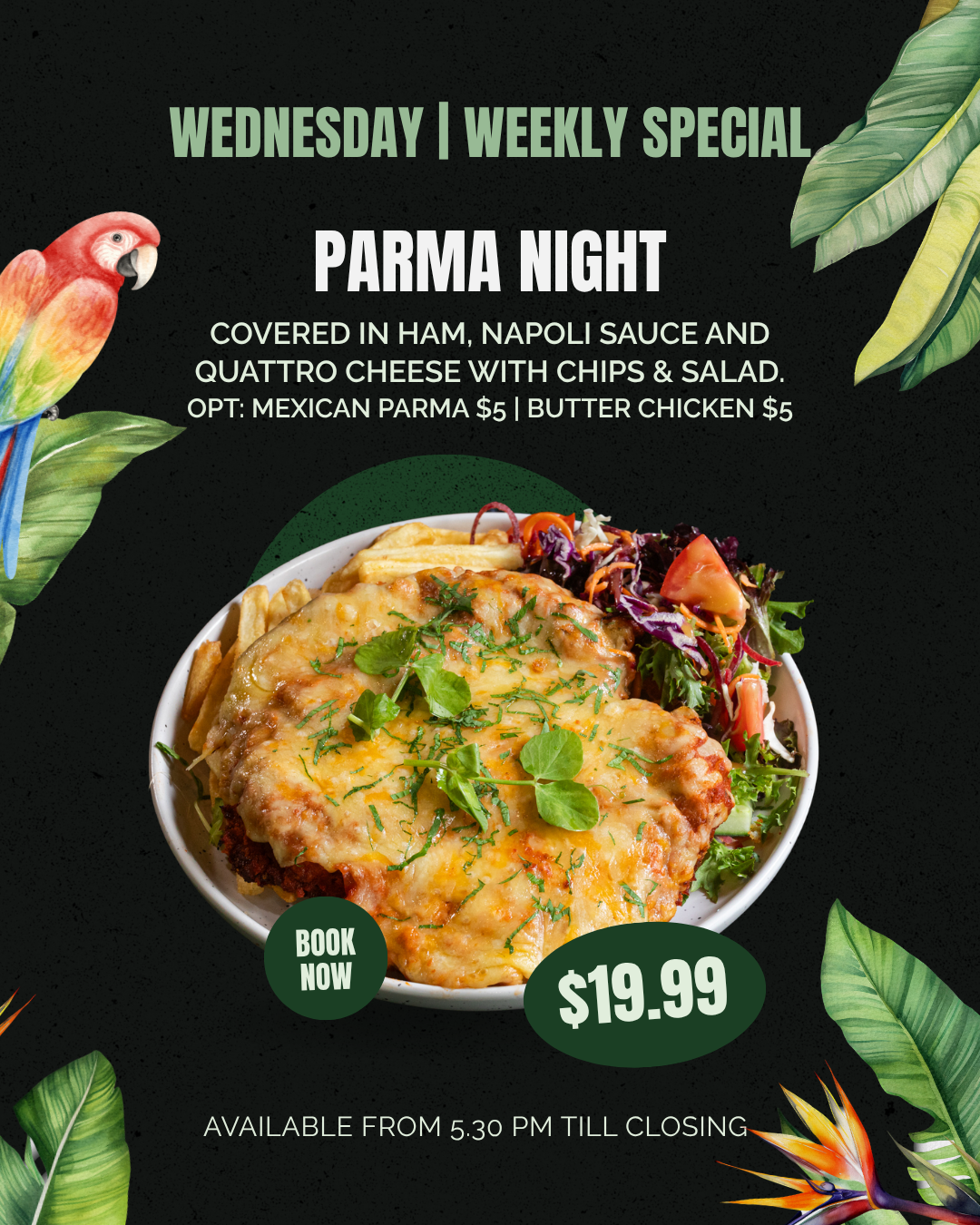 Wednesday Parma Night